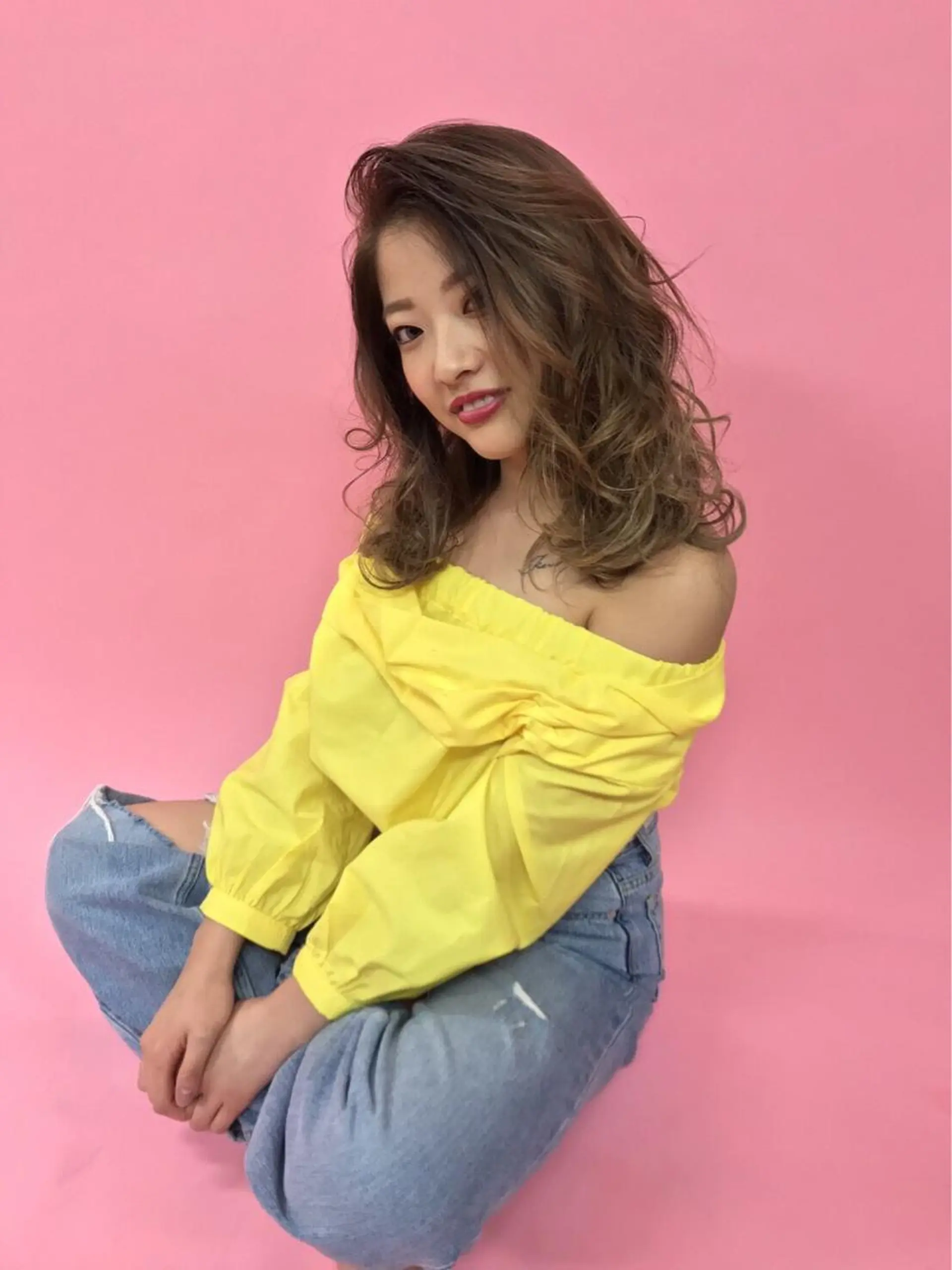 セミロング カラー パーマ ヘアアレンジ メンズ キッズ ネイル マツエク・マツパ ヘアカラー トリートメント MODEK's西宮店 マネージャー神道有基のヘアスタイル