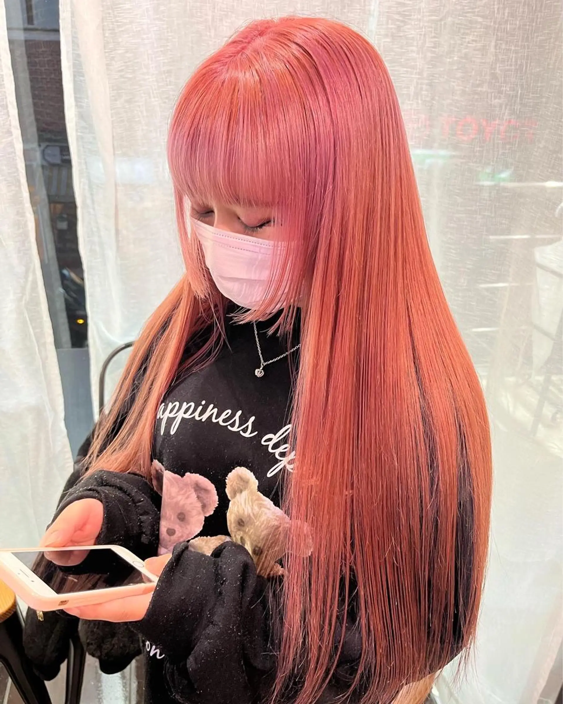 ロング カラー ピンクカラー ヘアカラー メンズ/艶髪/カラー サクラ🌸のヘアスタイル