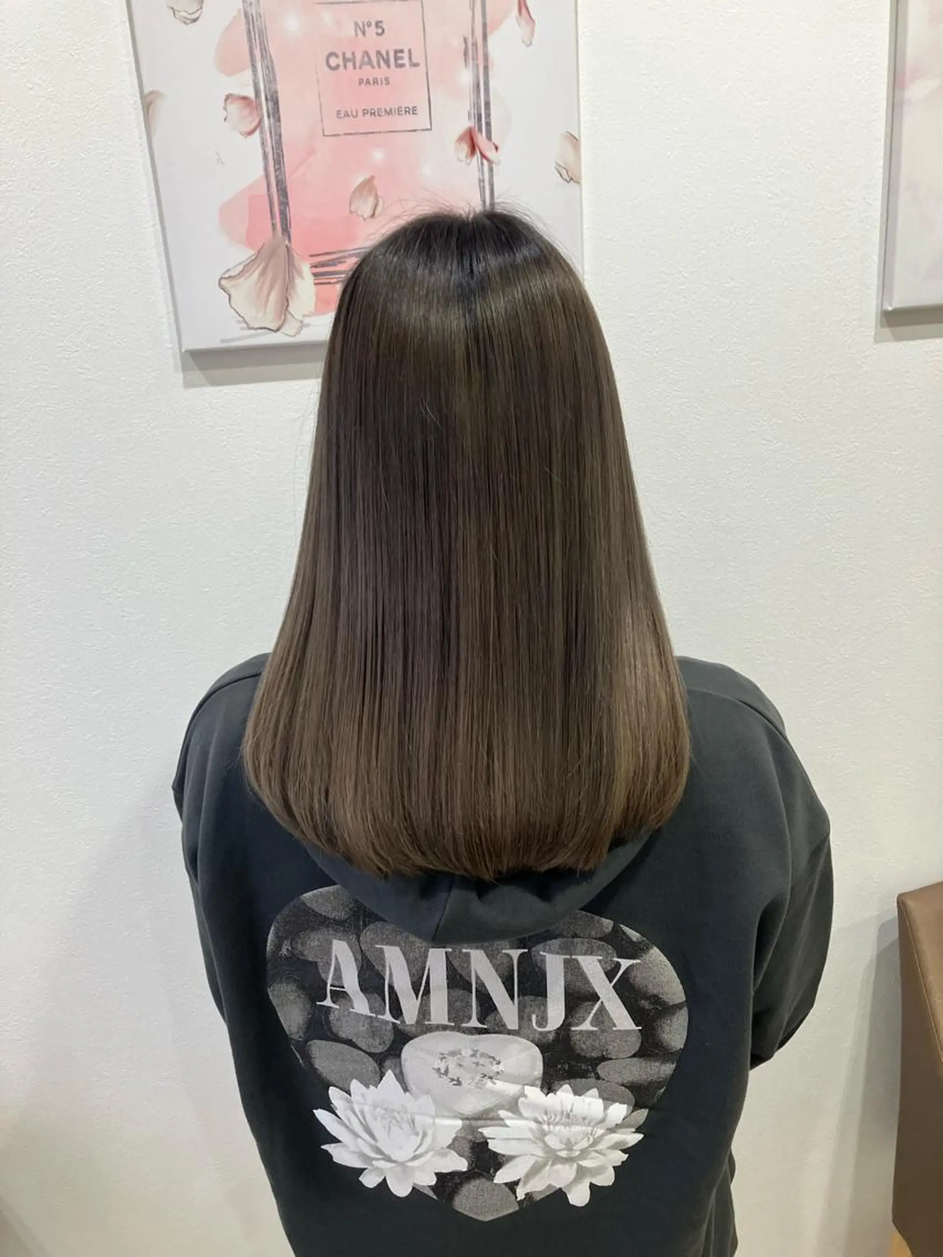 ロング カラー カット 縮毛矯正 Re:st所属・Miyavi/カラー ショートボブのヘアスタイル