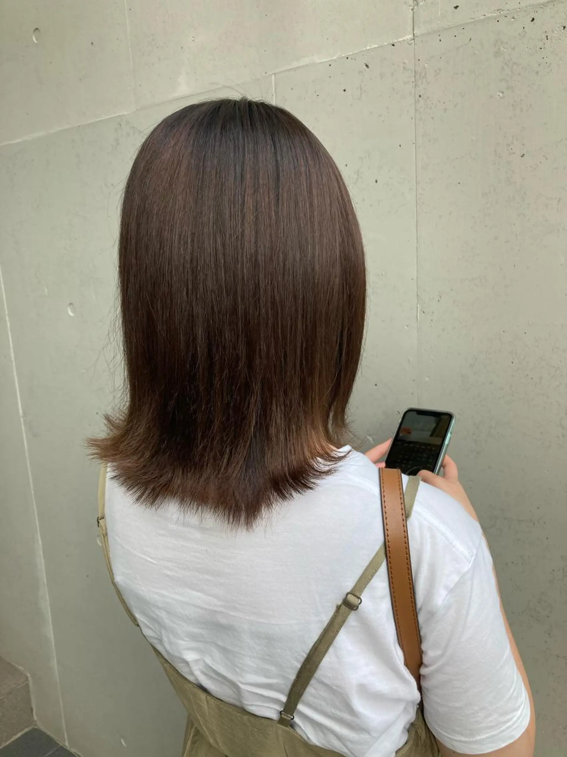 セミロング カラー 一ノ瀬 蘭のヘアスタイル