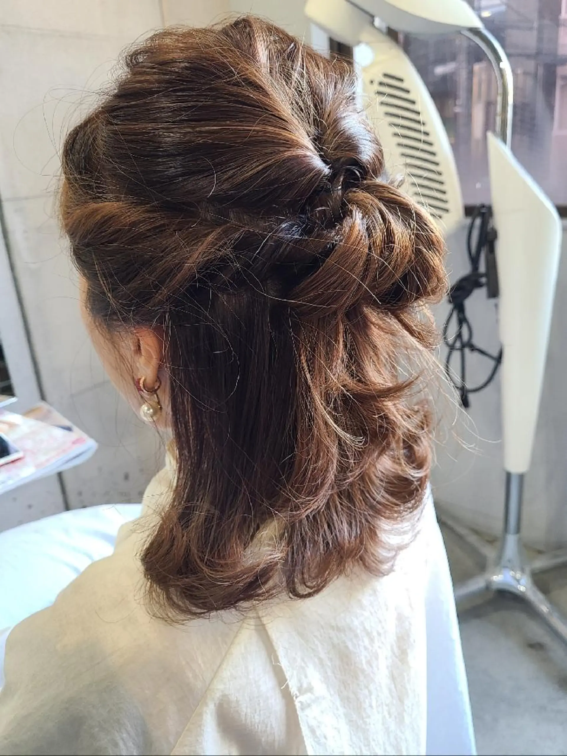 ヘアアレンジ ミディアム ハーフアップ ヘアセット terra✂️川嶋 大輔のヘアスタイル