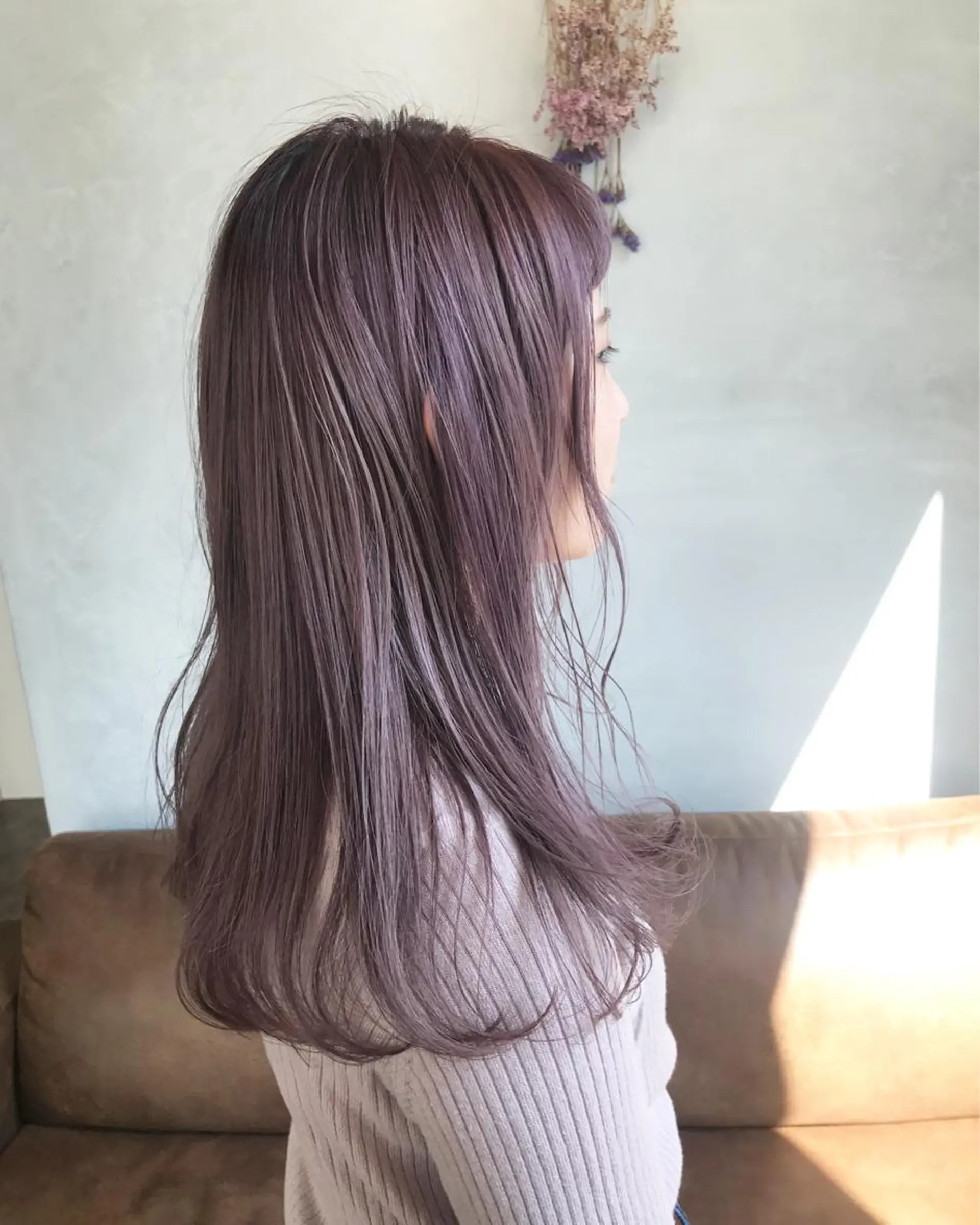 セミロング カラー アッシュ ブリーチ ピンクカラー ピンクアッシュ クドウレイ fifth渋谷のヘアスタイル