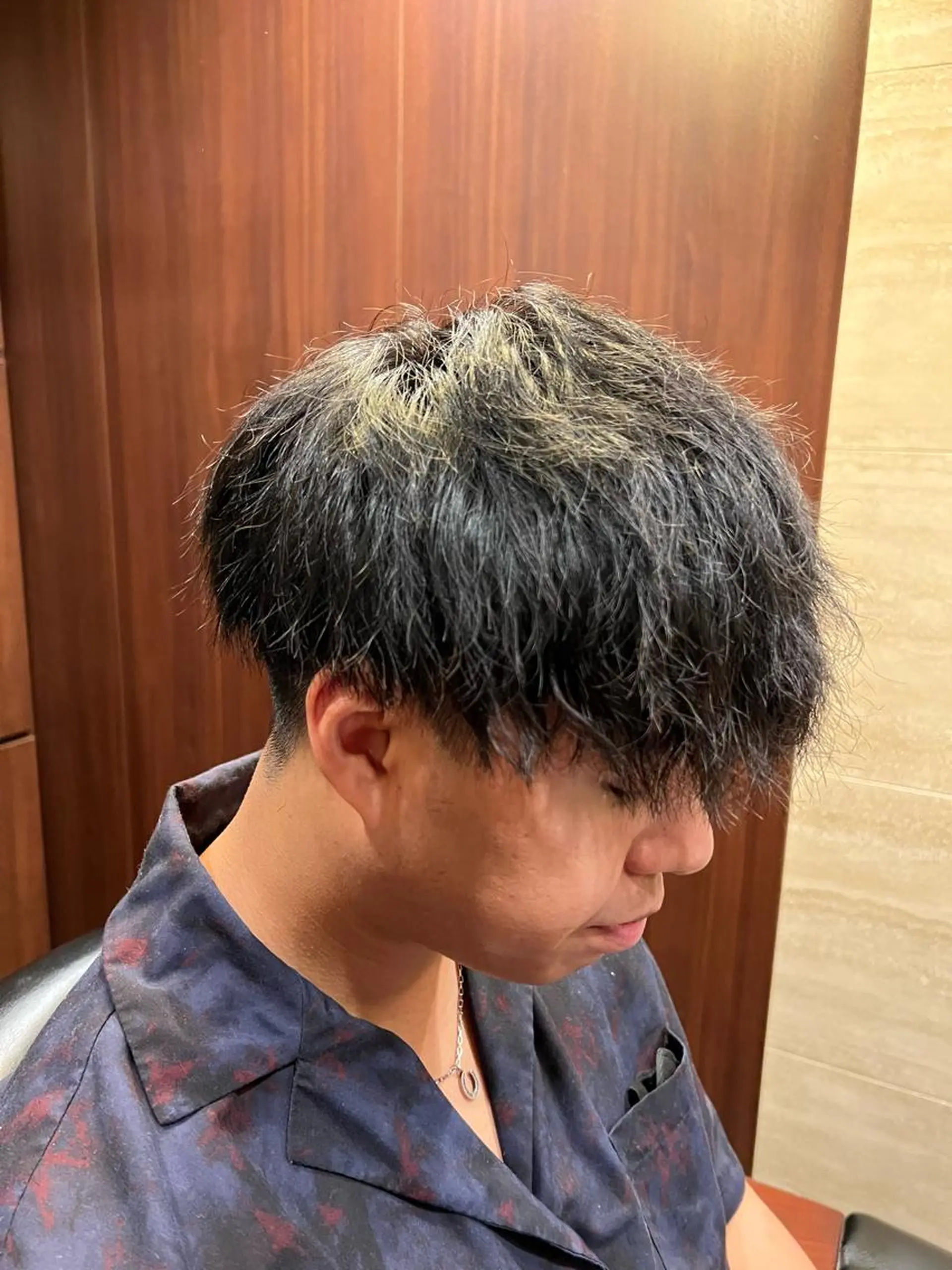 ミディアム メンズ 大久保 竣太のヘアスタイル