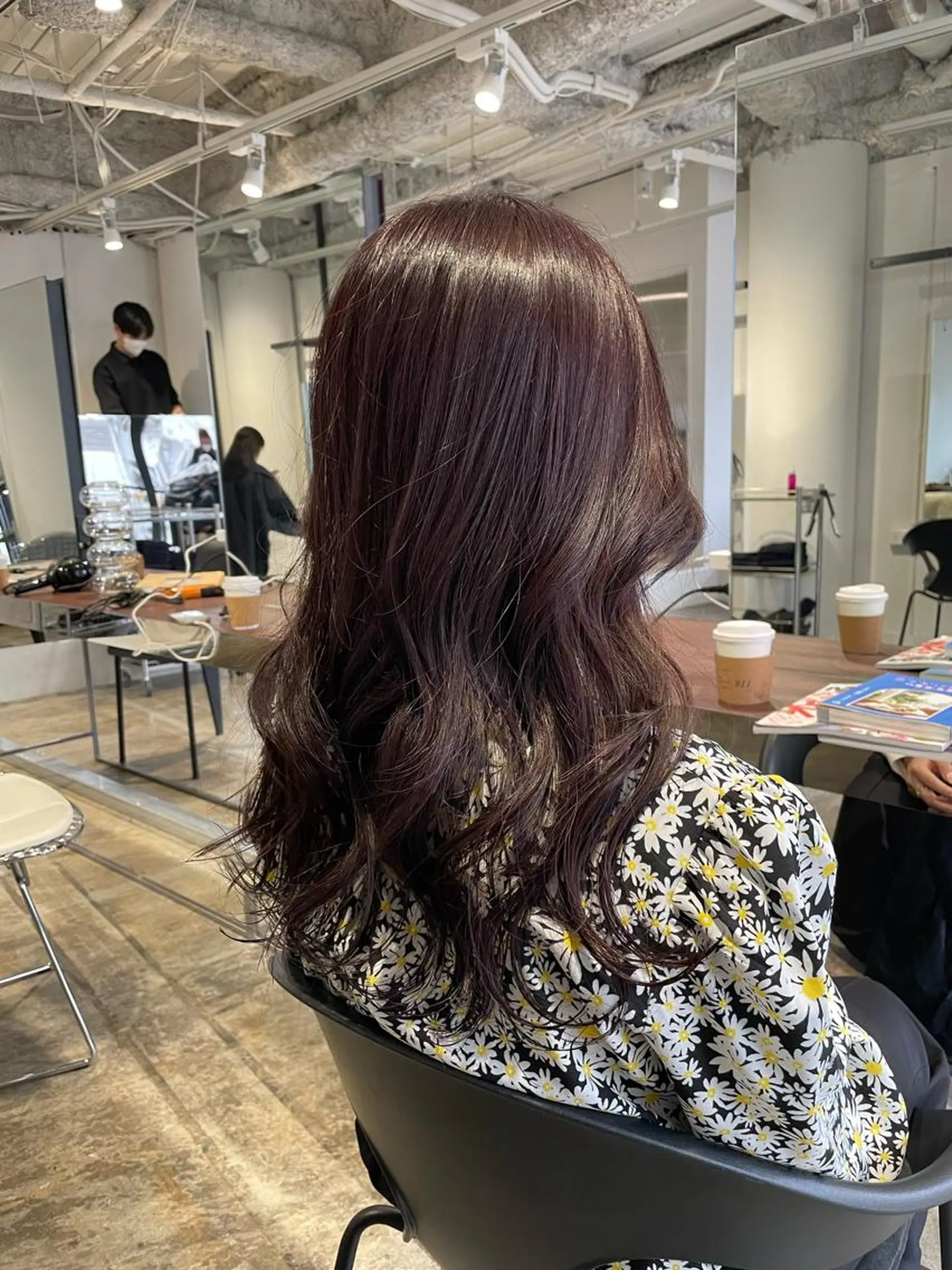 ロング カラー ハイライトカラー ピンクカラー パープルカラー ハイライト ayano /トレンドヘアのヘアスタイル