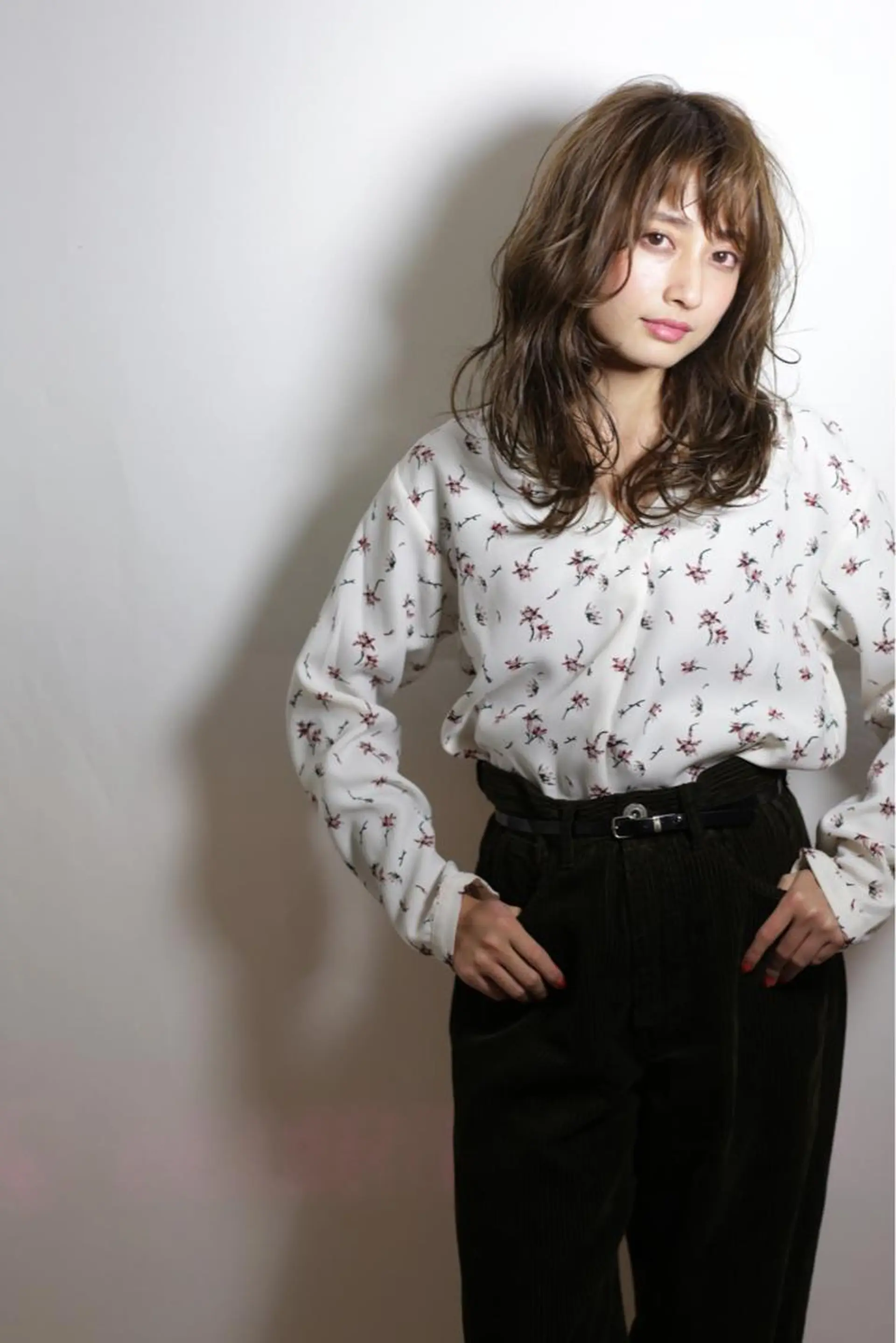 ミディアム カラー アッシュ 縮毛矯正/髪質改善 /ブリーチ/東陽町✨のヘアスタイル