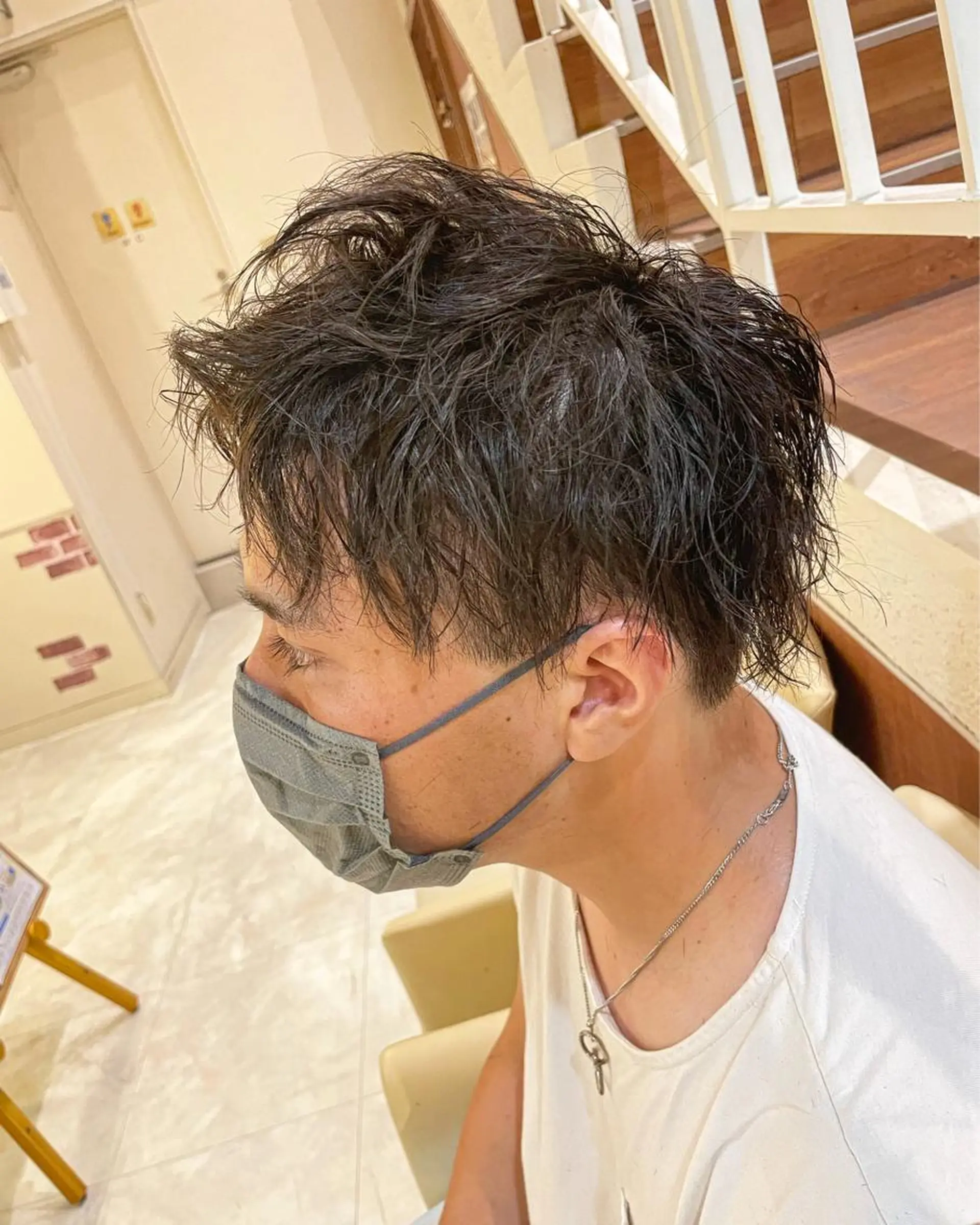 メンズ カット パーマ 本田 卓也のヘアスタイル