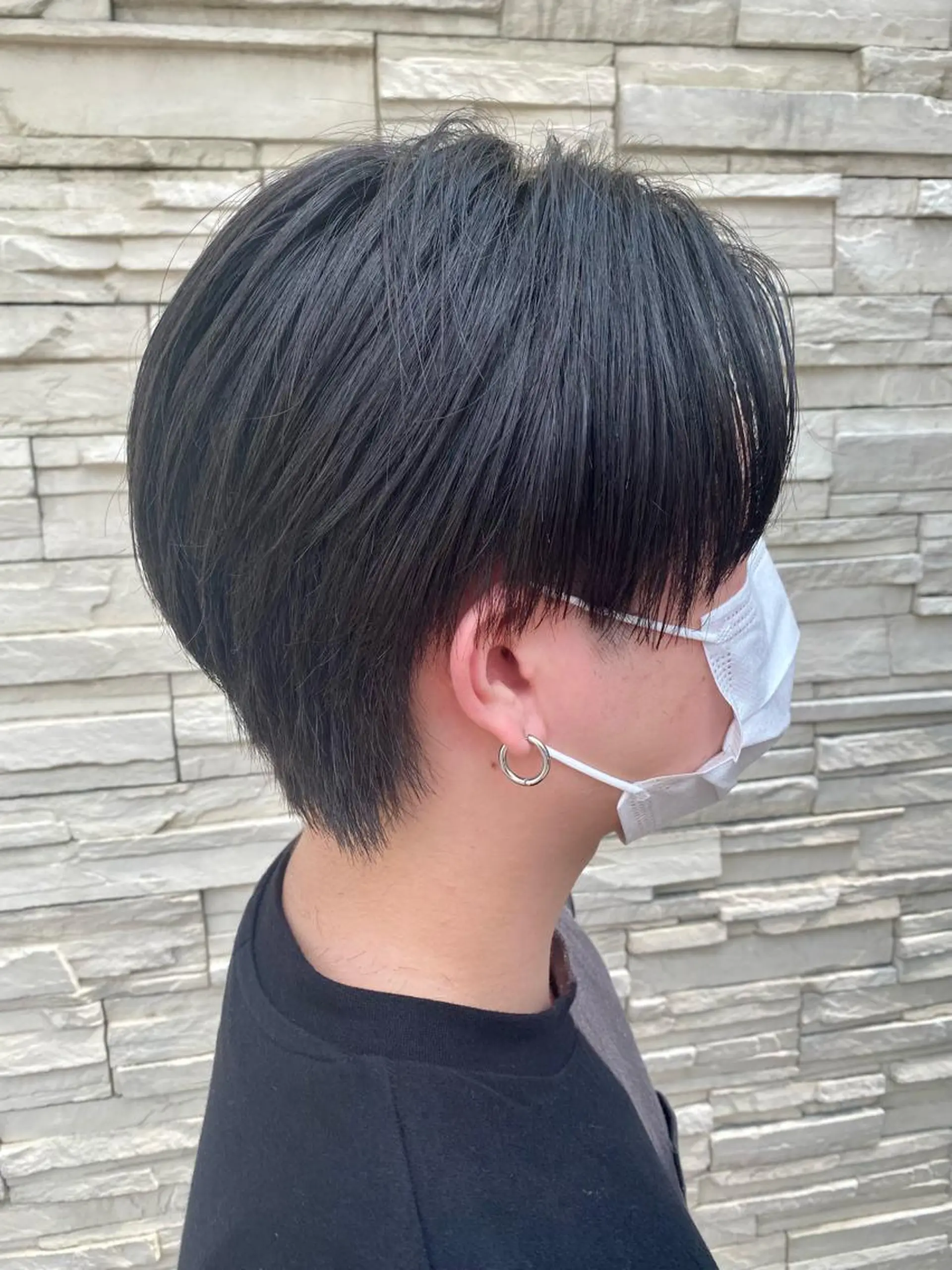 ショート メンズ センターパート ハンサムショート ショートヘア カット 塩谷黎✨ブリーチ無W カラーメンズパーマ✨のヘアスタイル