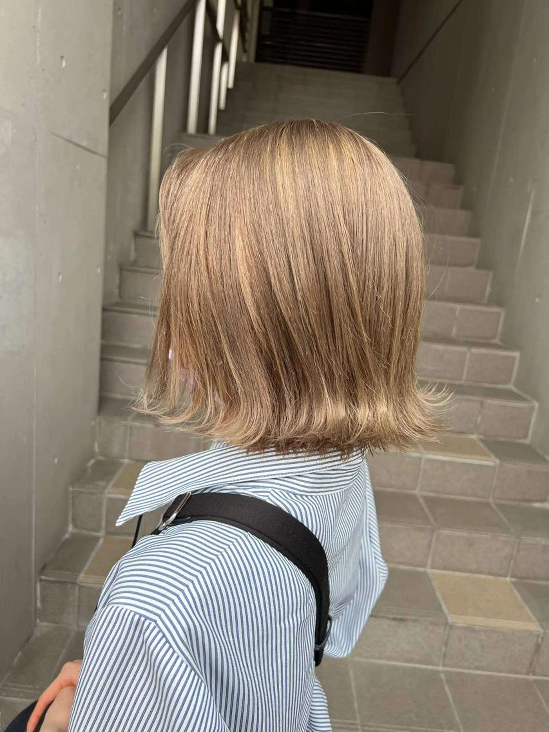 ミディアム ヘアカラー MIRACミラク所属・☀️ハイトーンボブ ☀️石川 海斗のヘアスタイル