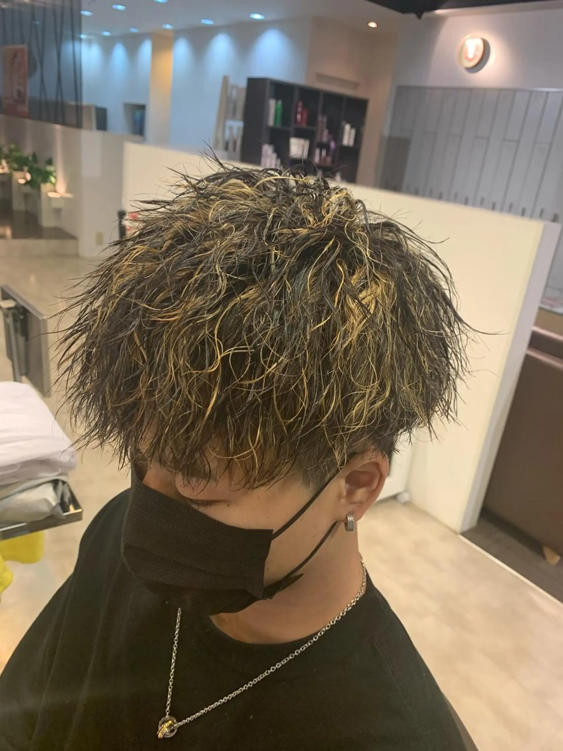 ショート メンズ メンズパーマ/難波/ 心斎橋　室園亮佑のヘアスタイル