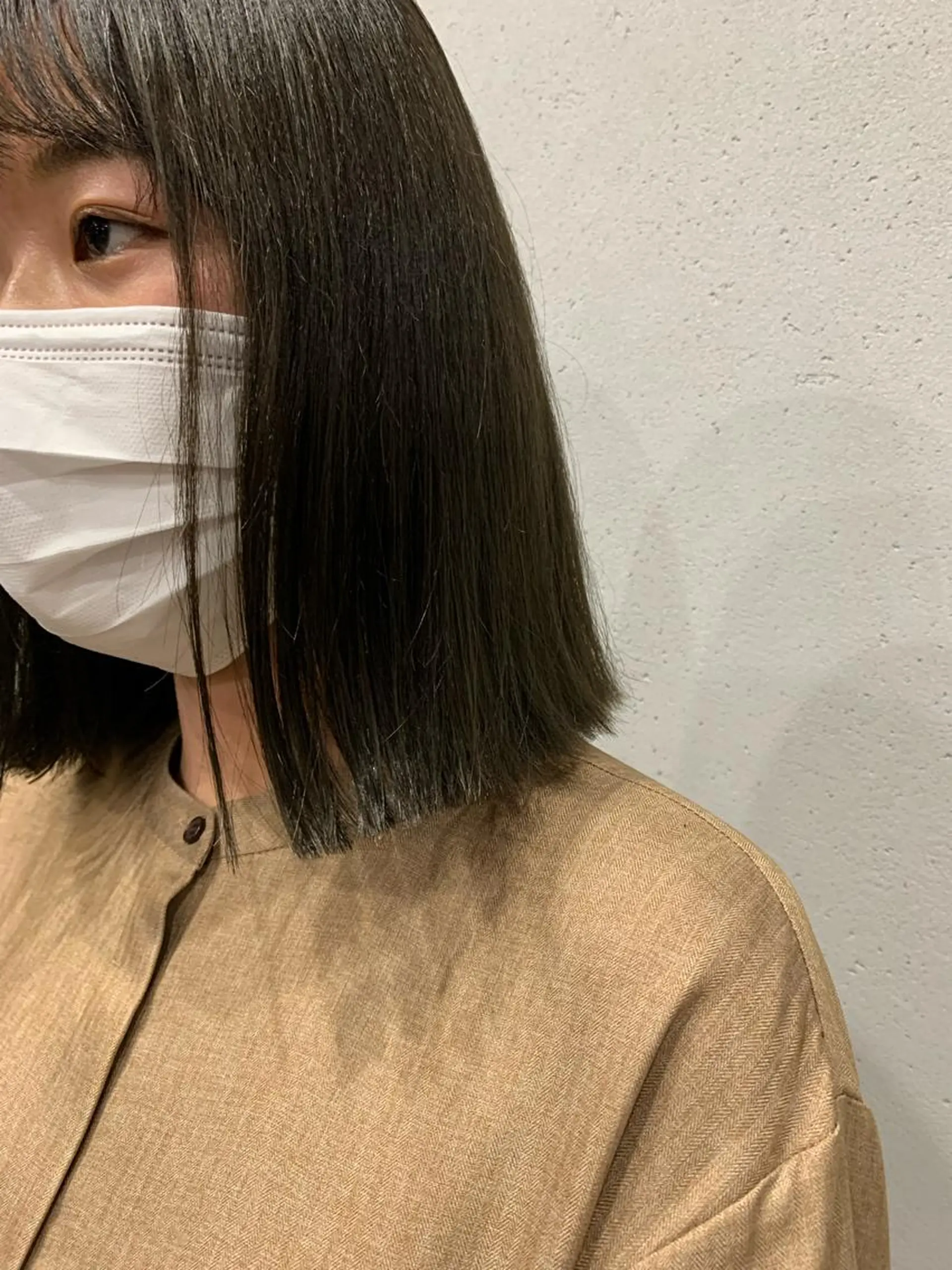 ミディアム カラー ボブパーマコテ巻き風 パーマNo1深江秀平のヘアスタイル