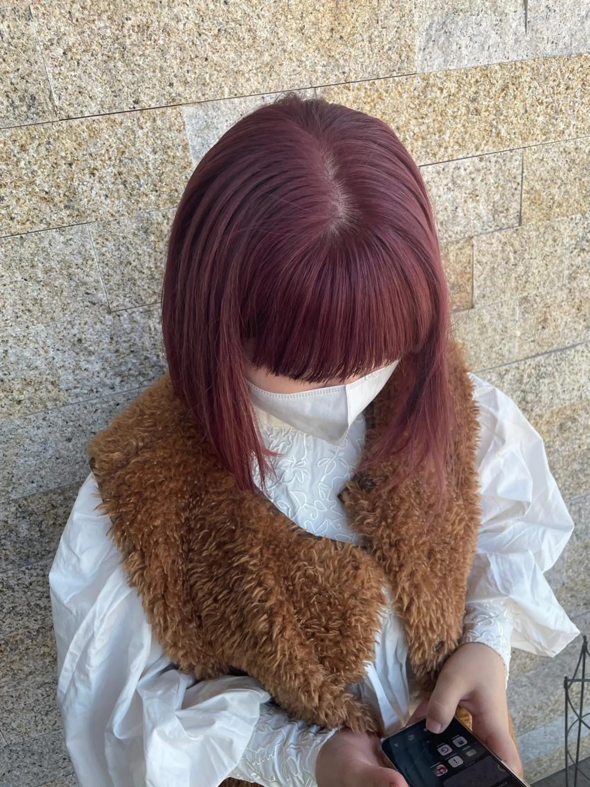 カラー ラベンダーカラー ピンクカラー ピンクラベンダー 河野 いずみのヘアスタイル