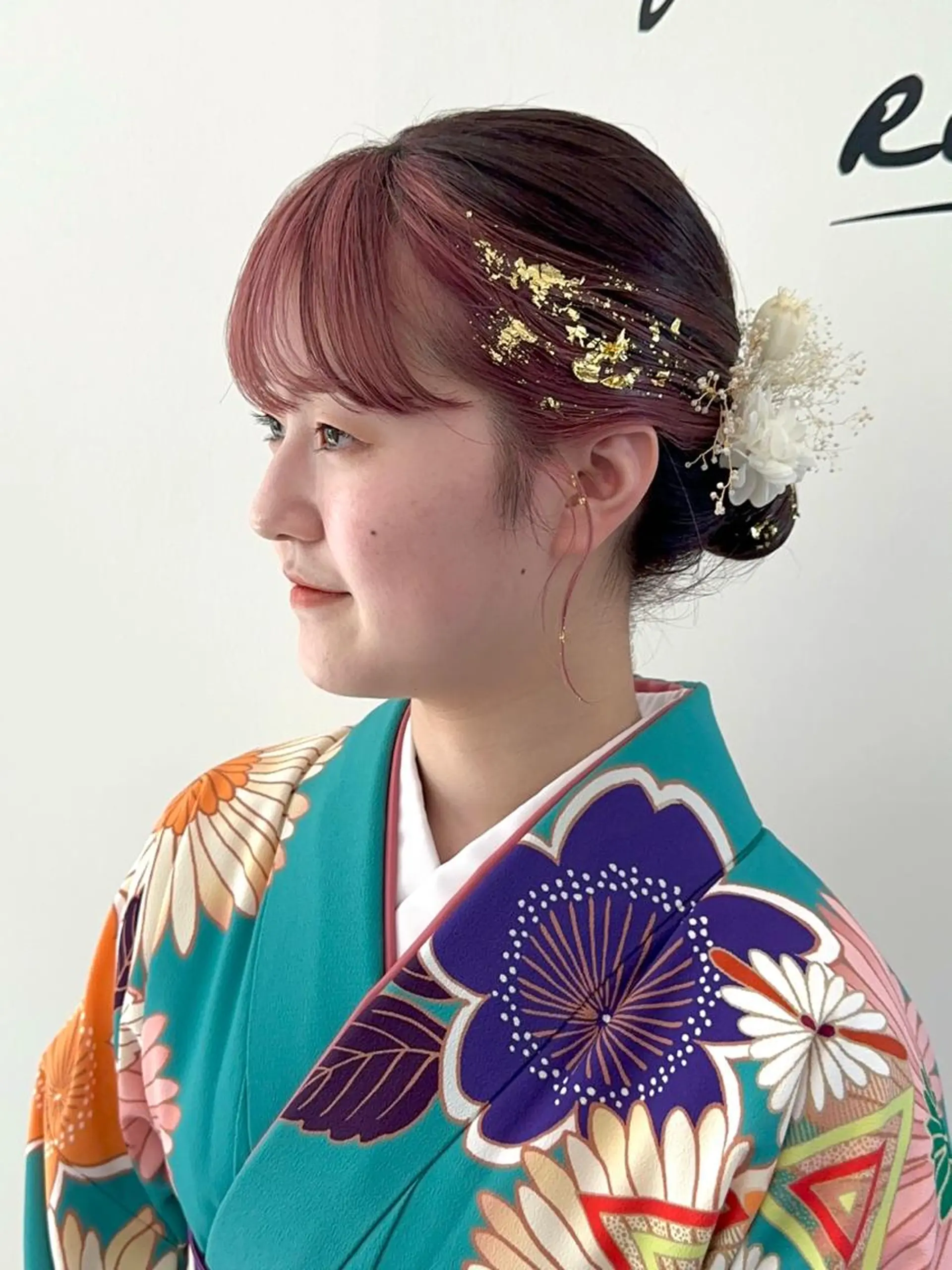 セミロング ヘアアレンジ 卒業式のヘアスタイル ヘアセット recipe 黒木 彩那のヘアスタイル