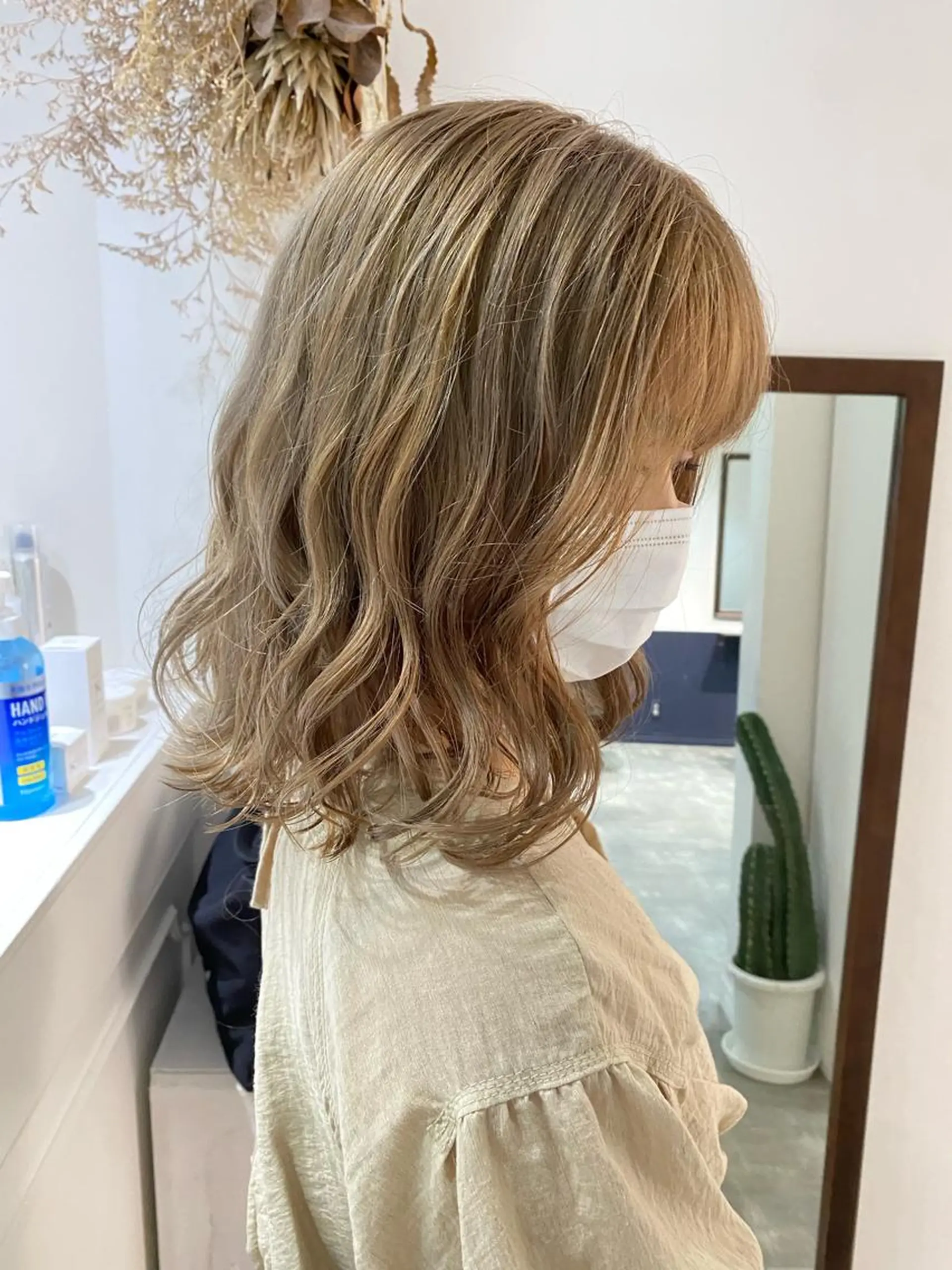 ミディアム ちばた/レイヤー 似合わせ/大阪中津のヘアスタイル