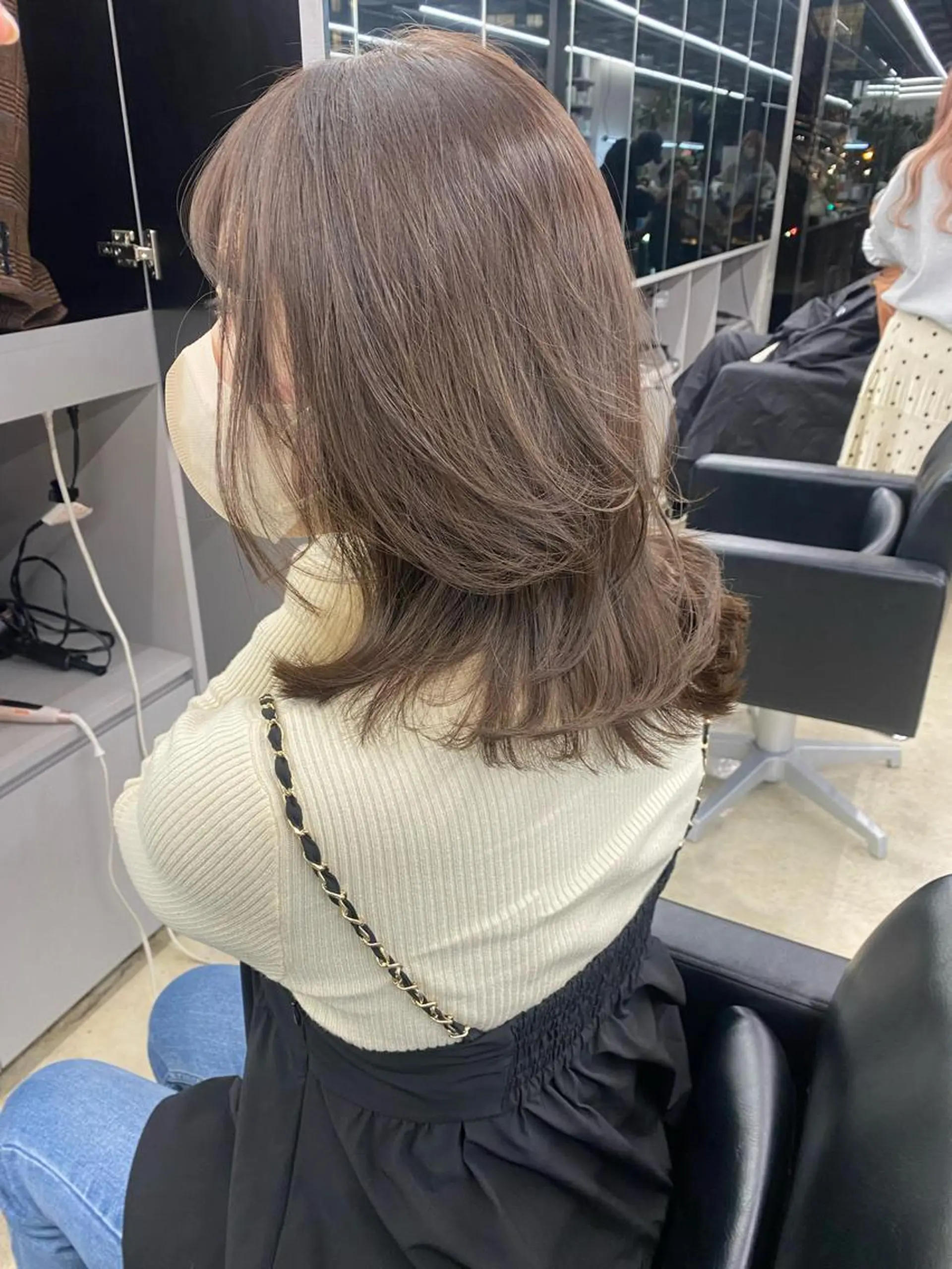 ミディアム カラー カット ヘアカラー トリートメント レイヤー/柔色 カラー/SAkiのヘアスタイル