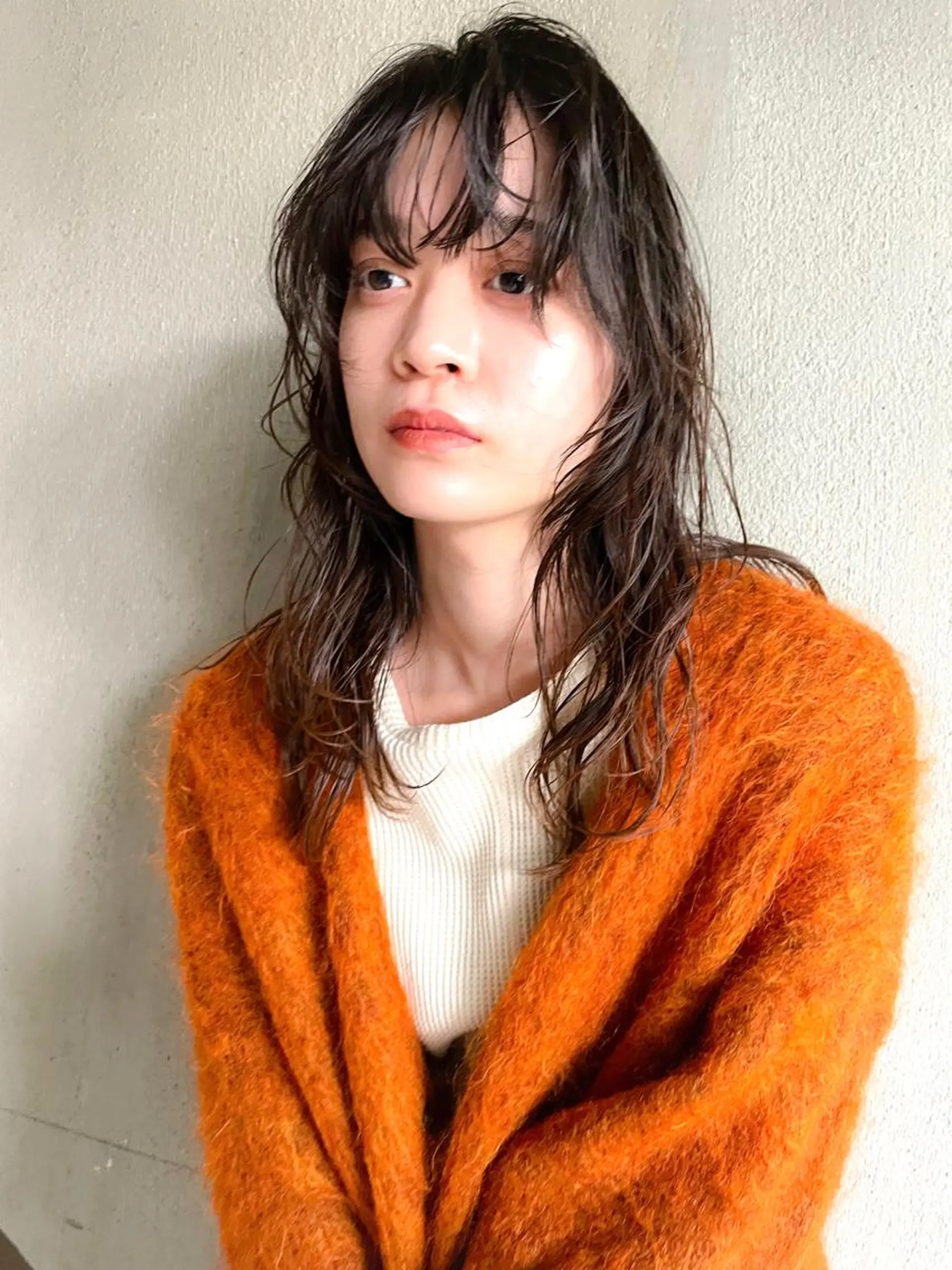 セミロング パーマ パーマ/レイヤー 岩山丈一郎のヘアスタイル