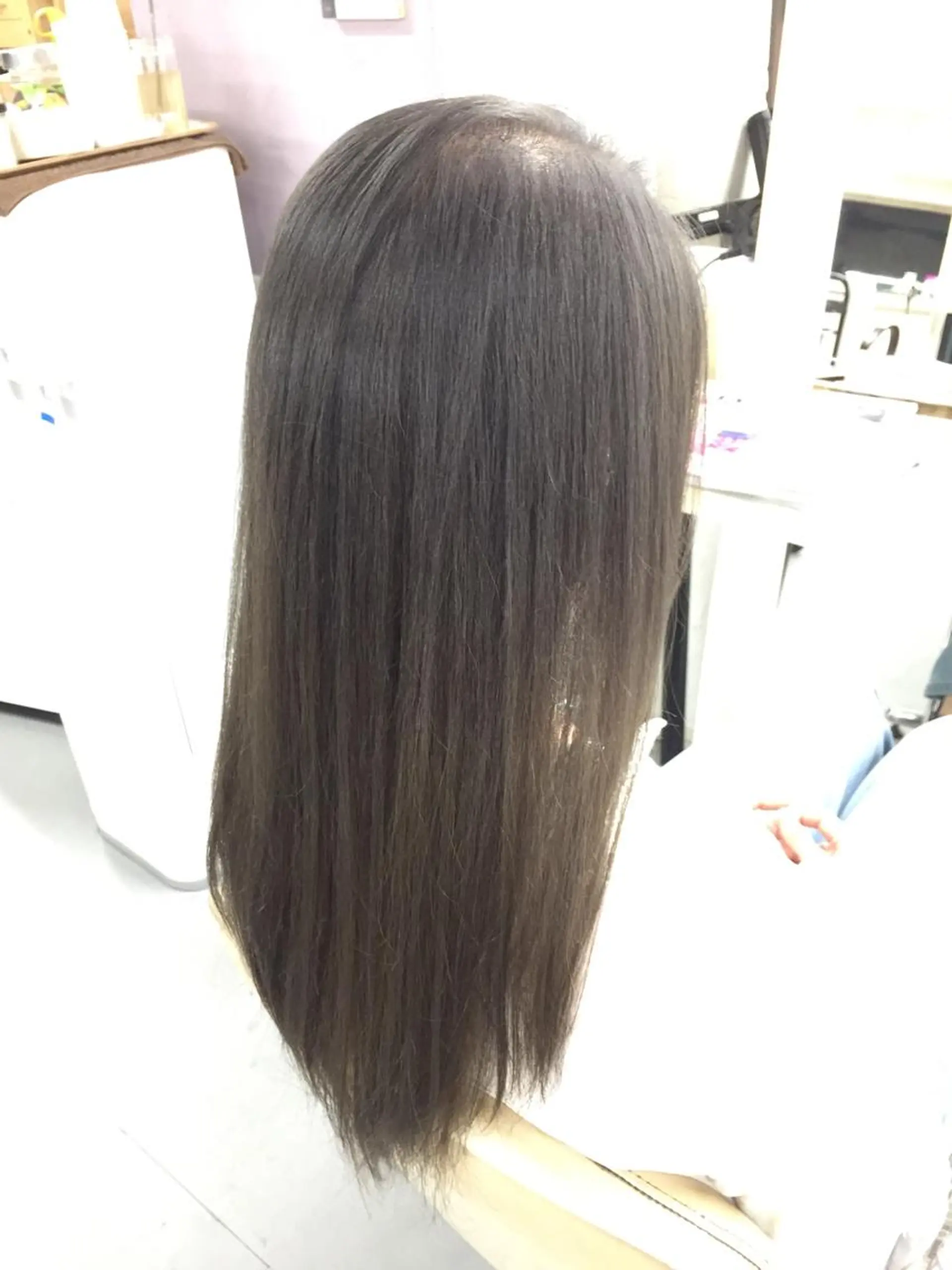 ロング カラー ヘアアレンジ アッシュ ダブルカラー 枝毛カット＆髪質改善 満足NO.1岡しゃんのヘアスタイル