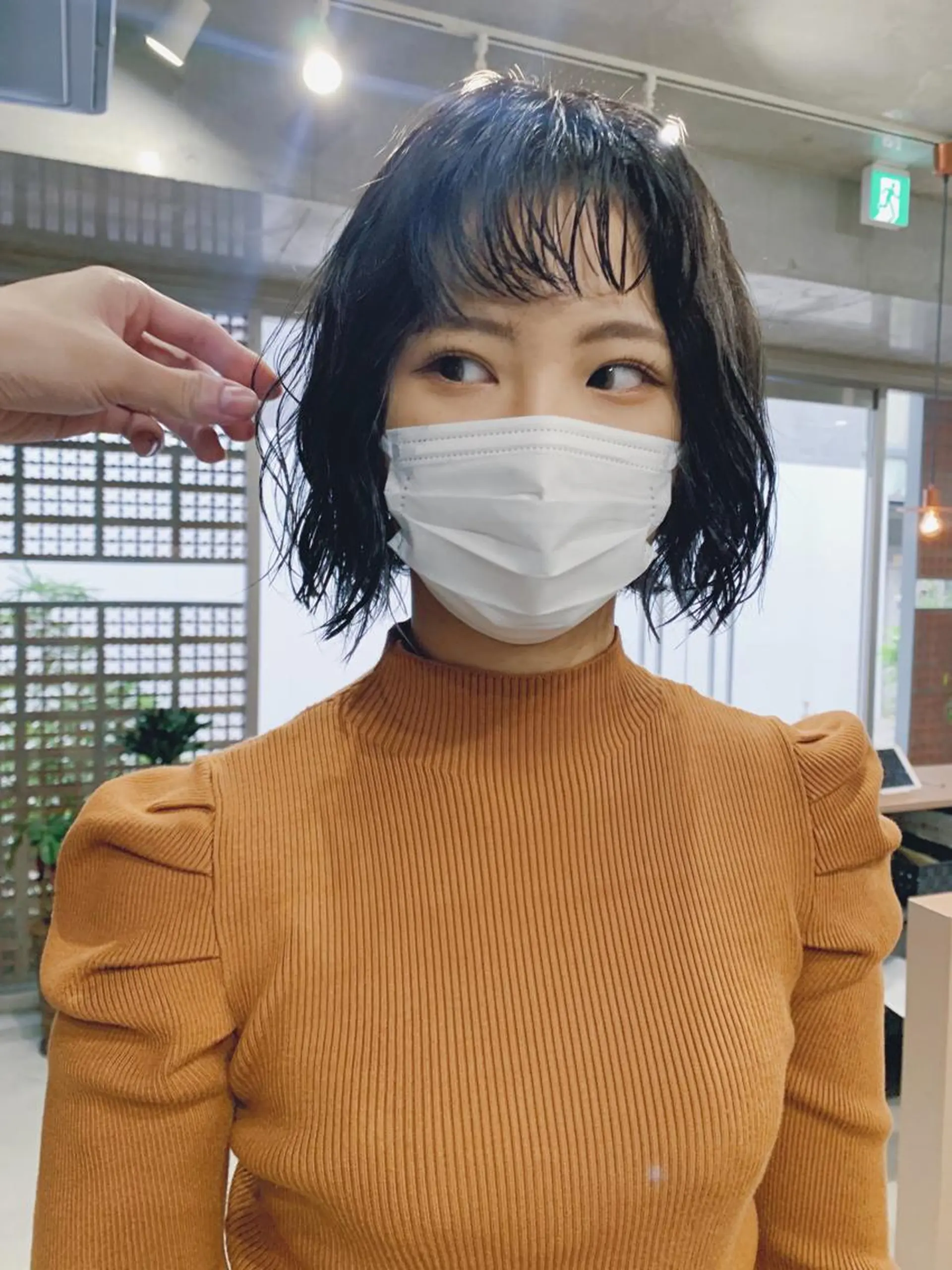 ミディアム パーマ ボブパーマコテ巻き風 パーマNo1深江秀平のヘアスタイル