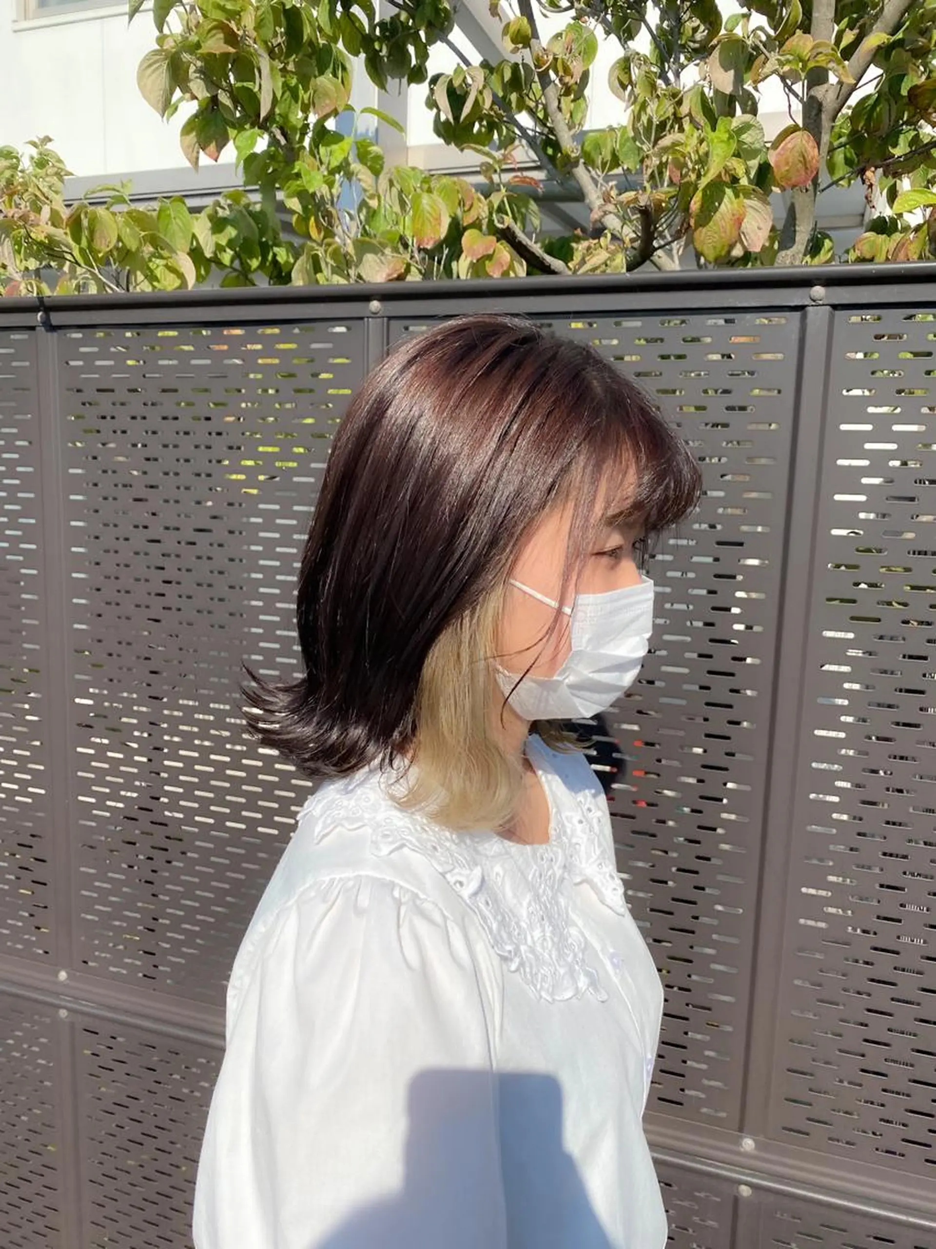 ミディアム カラー イヤリングカラー インナーカラー 頓所 大昂のヘアスタイル