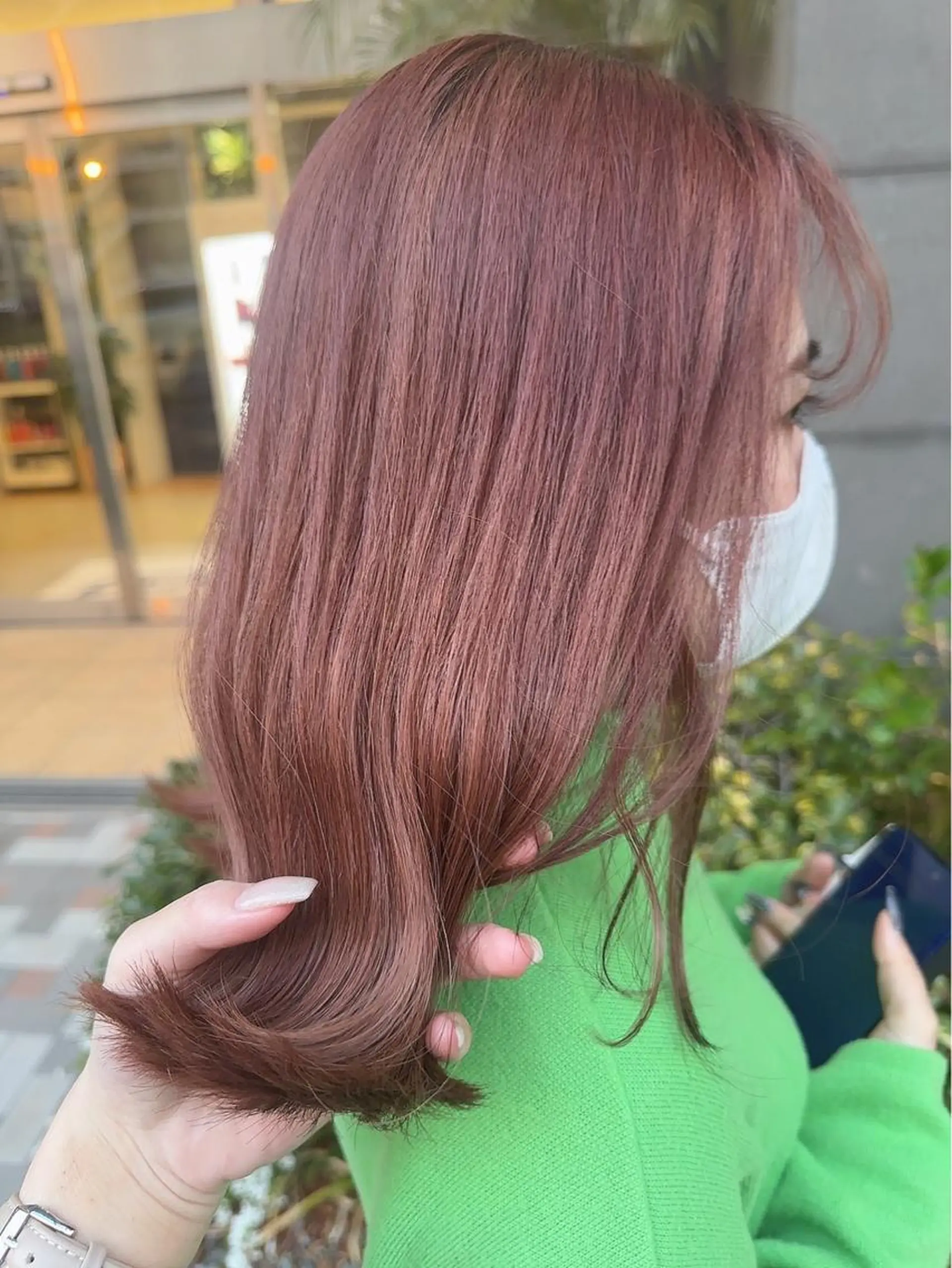 ミディアム カラー ヘアアレンジ ベージュカラー ブリーチ ピンクカラー ピンクベージュ Cloe 梅田所属・🌼北口 絢🌼のヘアスタイル