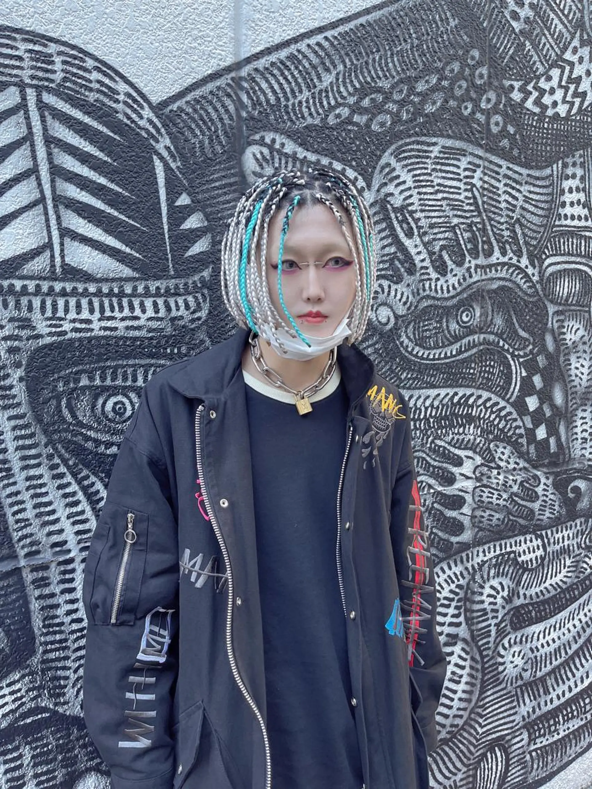 ショート カラー パーマ ヘアアレンジ メンズ ボブ haco+所属・🌈派手髪エクステ ブレイズ🌈ひろとのヘアスタイル