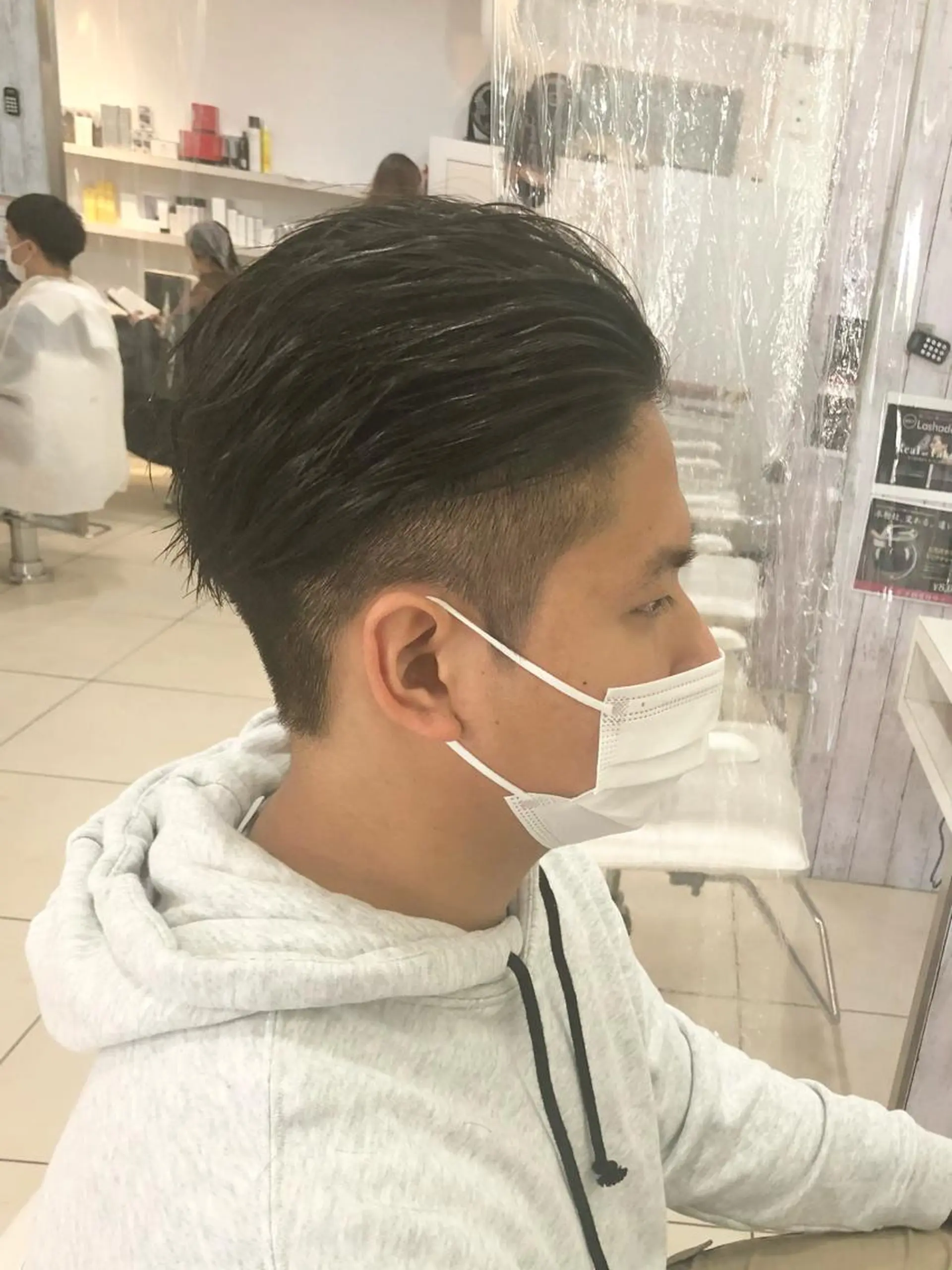 ショート メンズ カット 髪質改善× ハイライト溝江のヘアスタイル