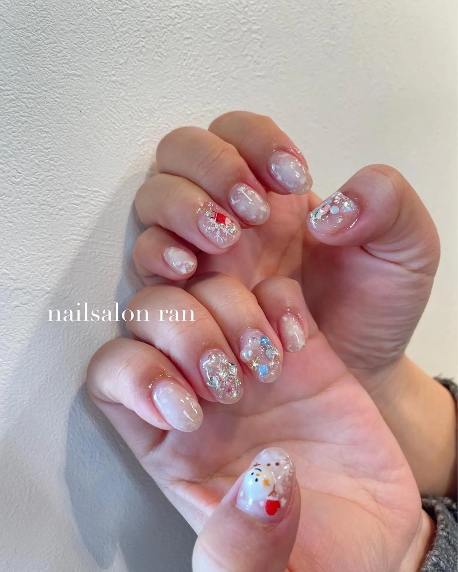 ネイル 持ち込み 冬ネイル クリスマス nailsalon ranのネイルデザイン