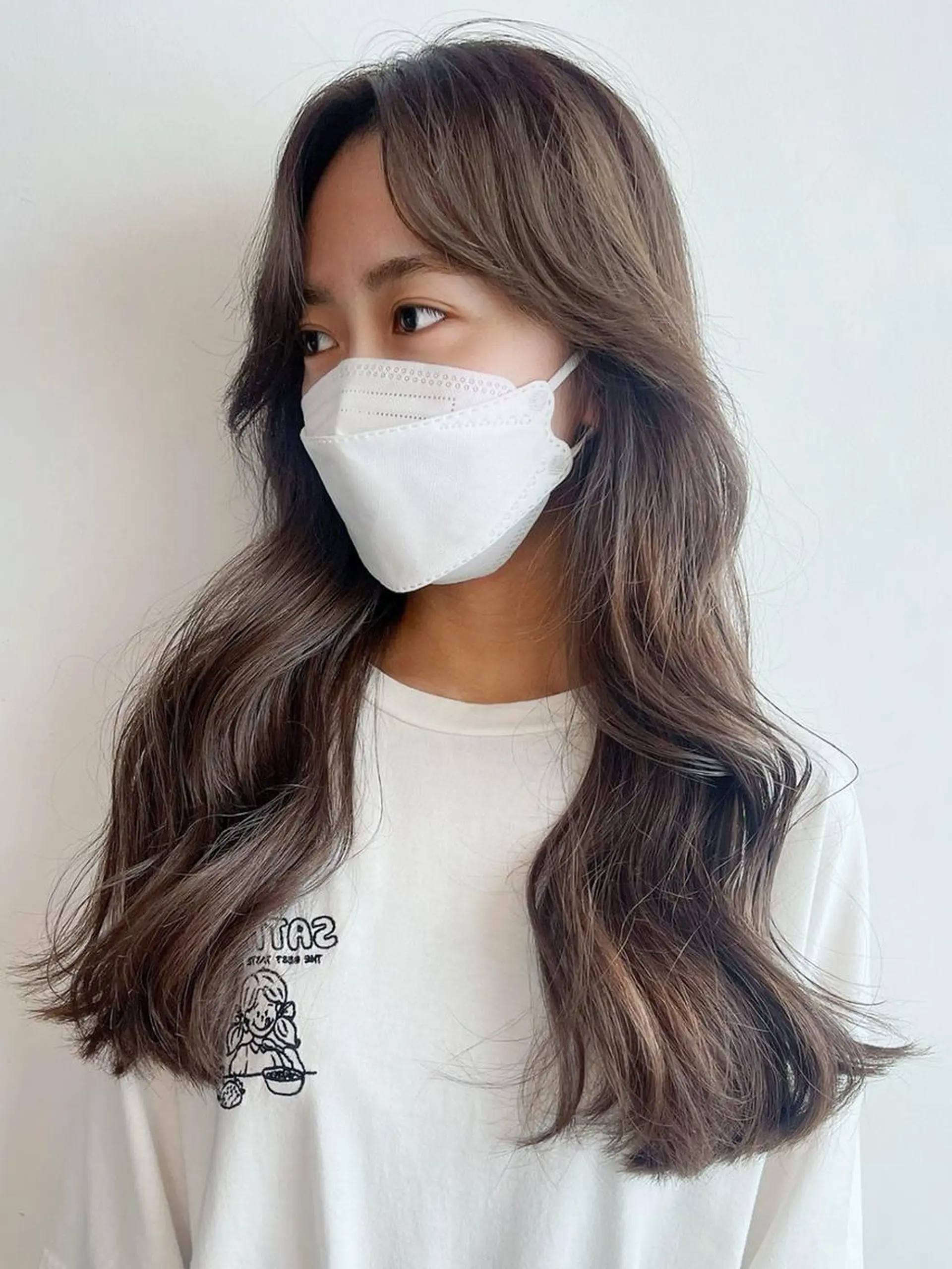 セミロング ヘアアレンジ パーマ カラー ココアグレージュ グレージュ ITbyALBUM 八王子店のヘアスタイル