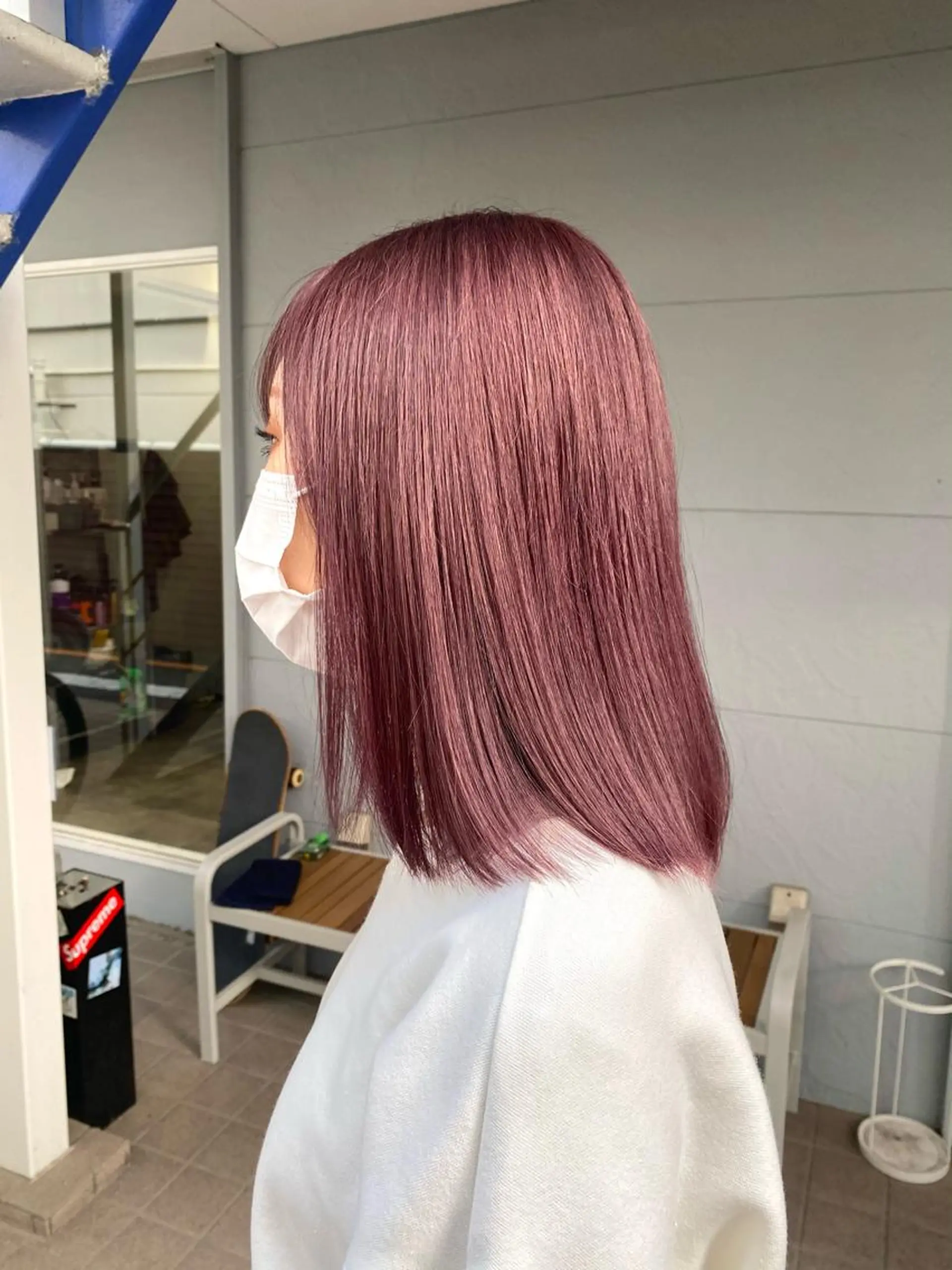 ミディアム カラー カシス ピンクカラー lani 天神大名/ブリーチのヘアスタイル