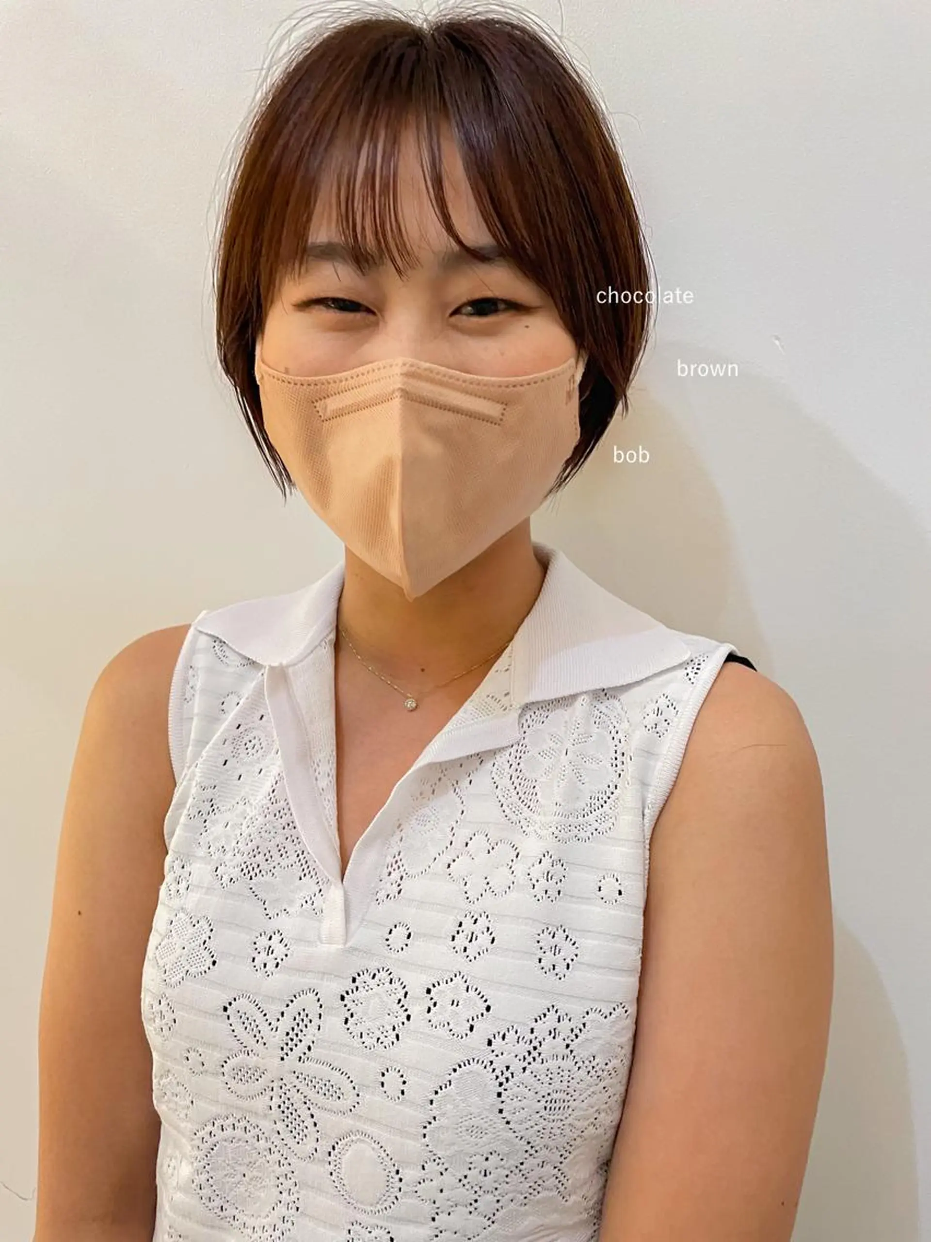 ショート カラー ボブ ブリーチ/miinaのヘアスタイル