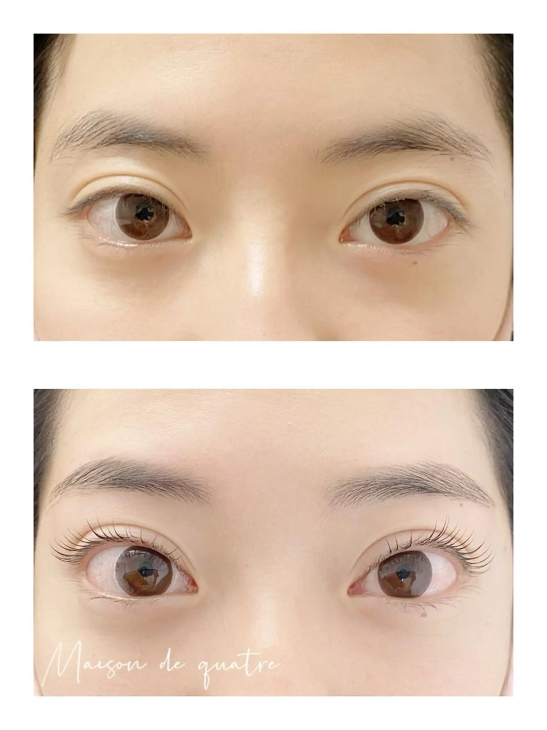 マツエク・マツパ ブラウンラッシュ カラーマツエク フラットラッシュ まつげパーマ ボリュームラッシュ マツパ Maison de quatreのマツエク・マツパデザイン