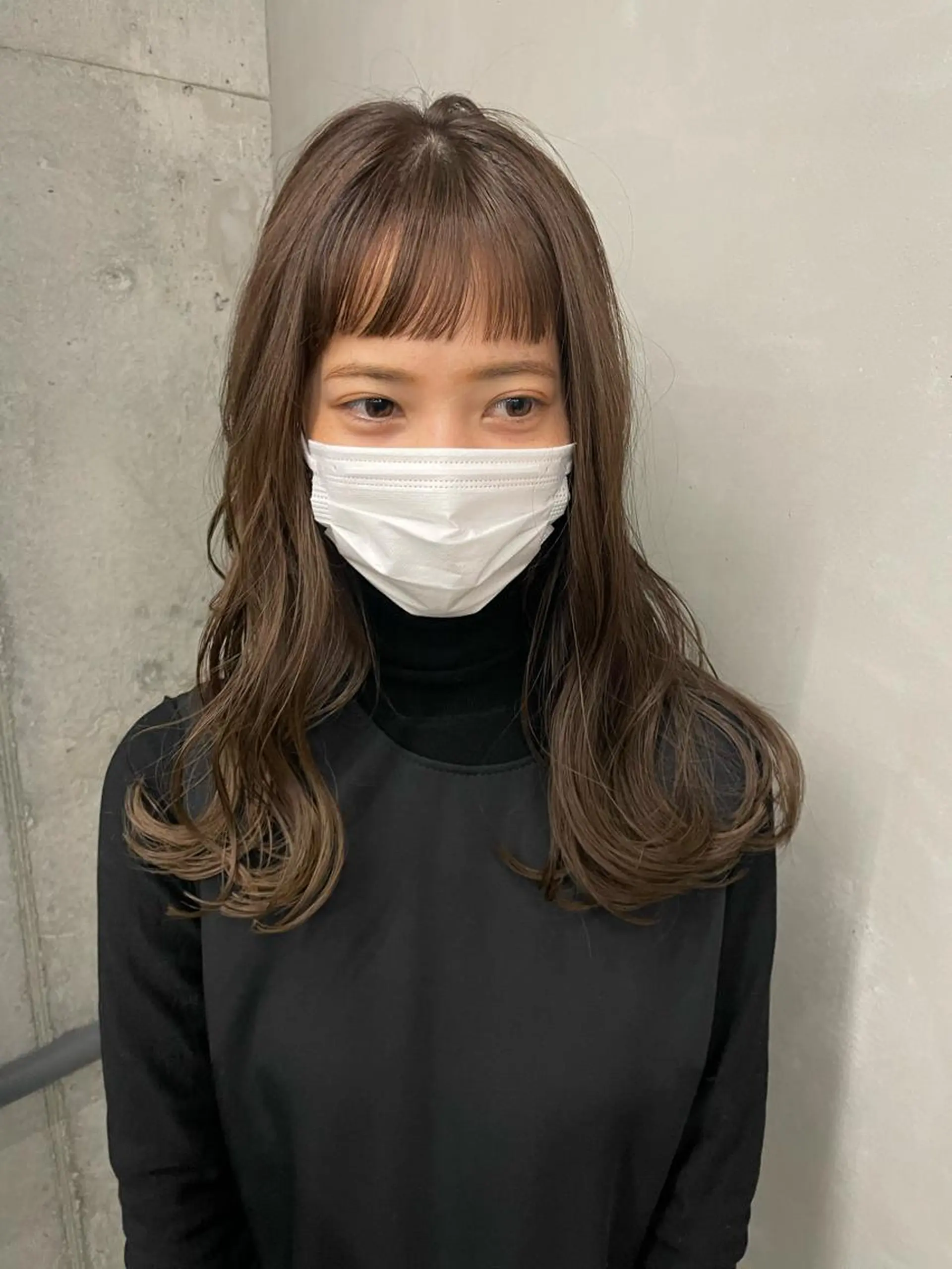 ミディアム カラー 佐伯 和佳のヘアスタイル