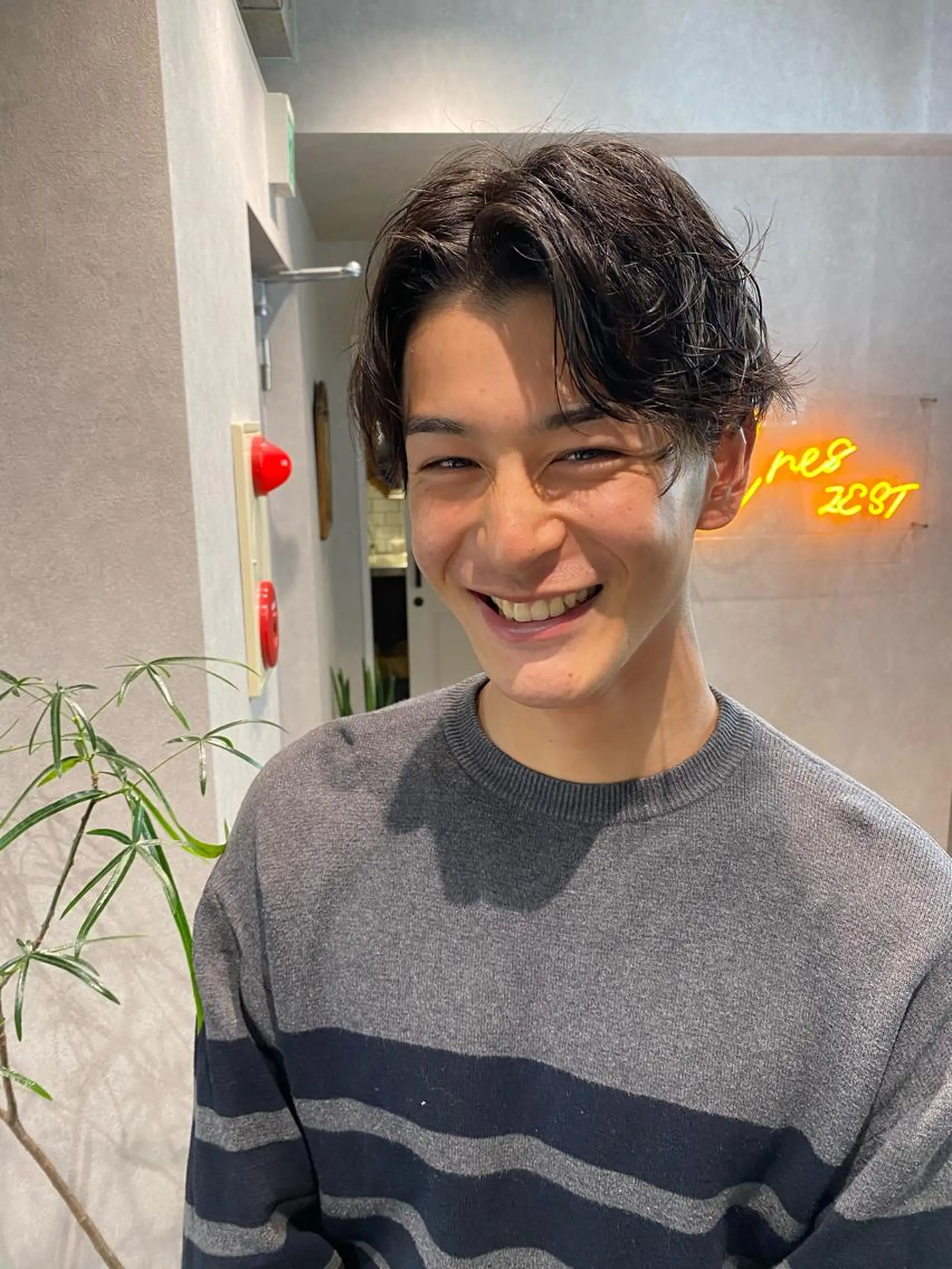 ミディアム パーマ ヘアアレンジ メンズ XENA表参道 MIKUのヘアスタイル