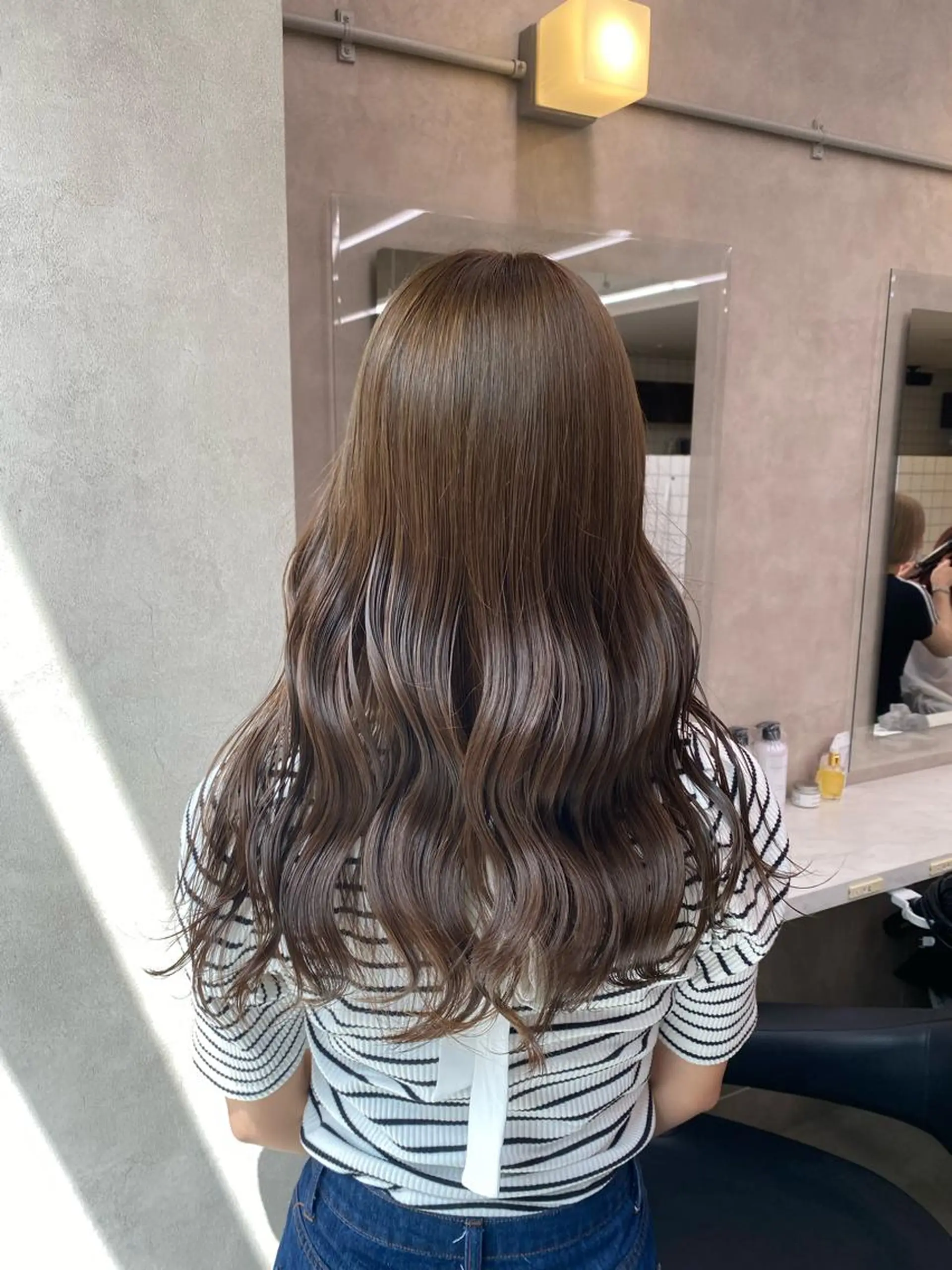 ロング カラー ヘアアレンジ キッズ ベージュカラー オリーブベージュ TRUNAIL&EYE所属・TRU Shino🦋のマツエク・マツパデザイン