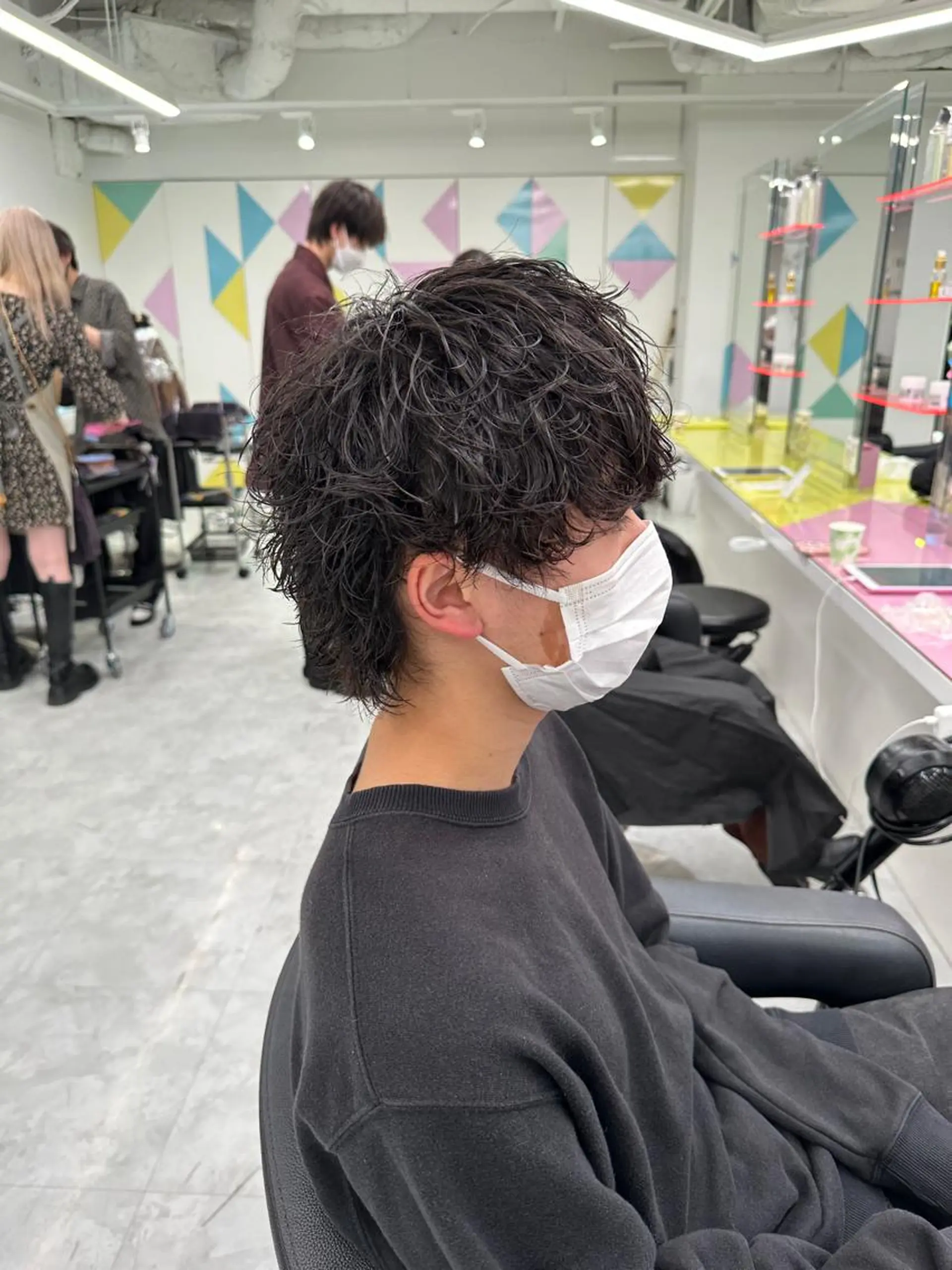 ショート カラー パーマ メンズ 【メンズサロン】 BLUCK 横浜のヘアスタイル