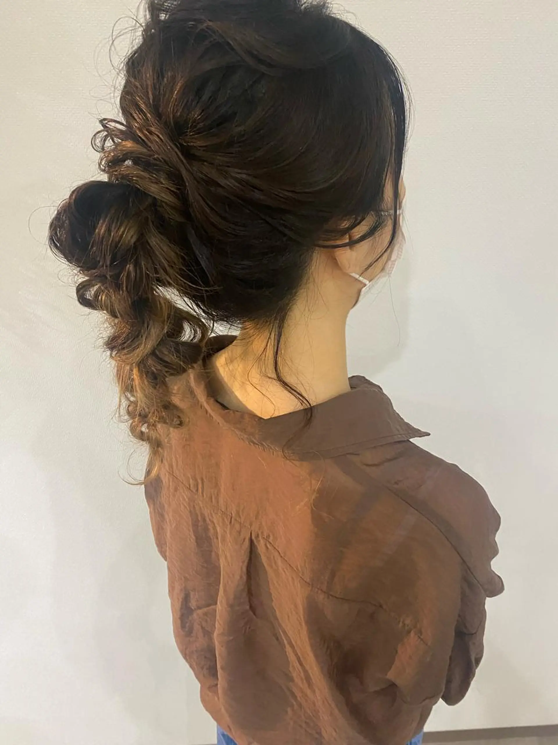 セミロング カラー ヘアアレンジ ブリーチなしベージュ /ヘアセット/ミユのヘアスタイル