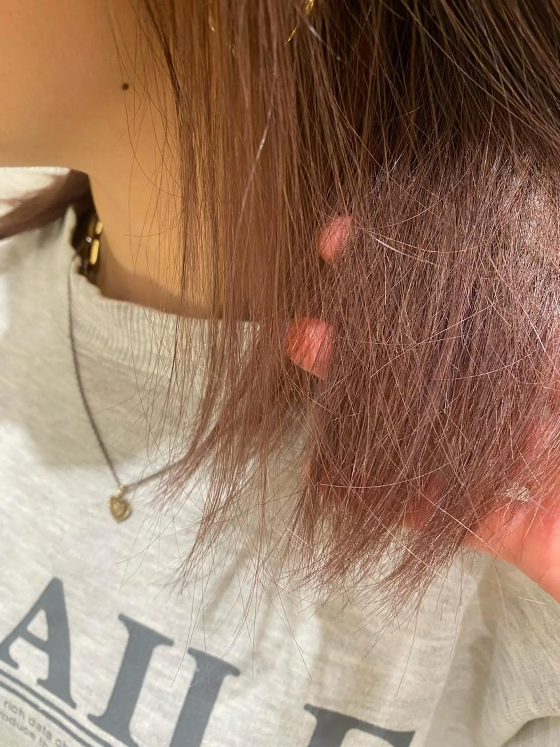 ミディアム カラー ベージュカラー ピンクカラー ピンクベージュ ヘアカラー 🌻おおとみはな/ ボブ/Wカラー🌻のヘアスタイル