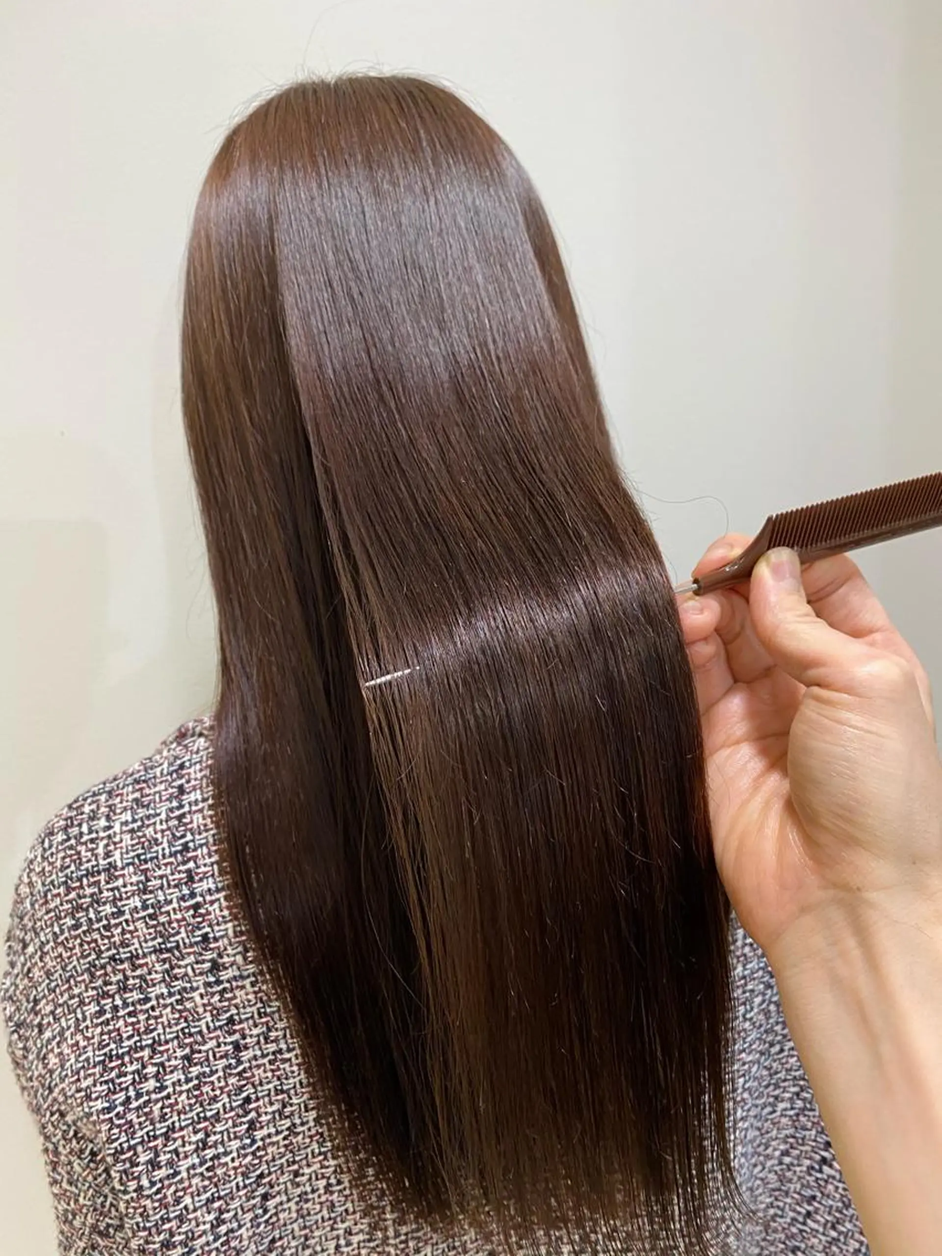 ロング 髪質改善 縮毛矯正 トリートメント 酸熱トリートメント カット パーマ 縮毛矯正 トリートメント コテ巻き風パーマ/ 髪質改善/河島恭平のヘアスタイル