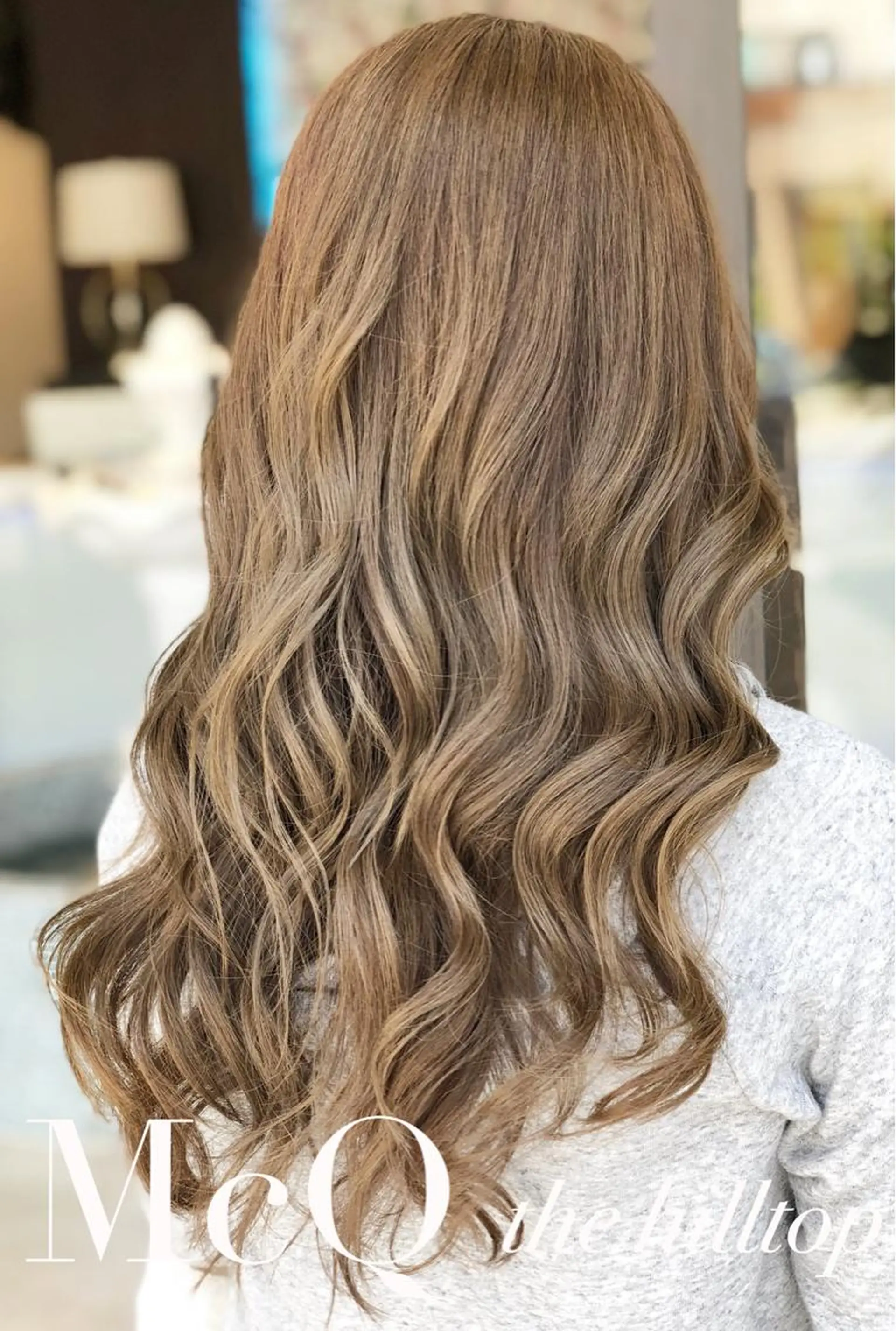 ロング ハイライト ヘアカラー トリートメント haretoki 髪質改善サロンのヘアスタイル