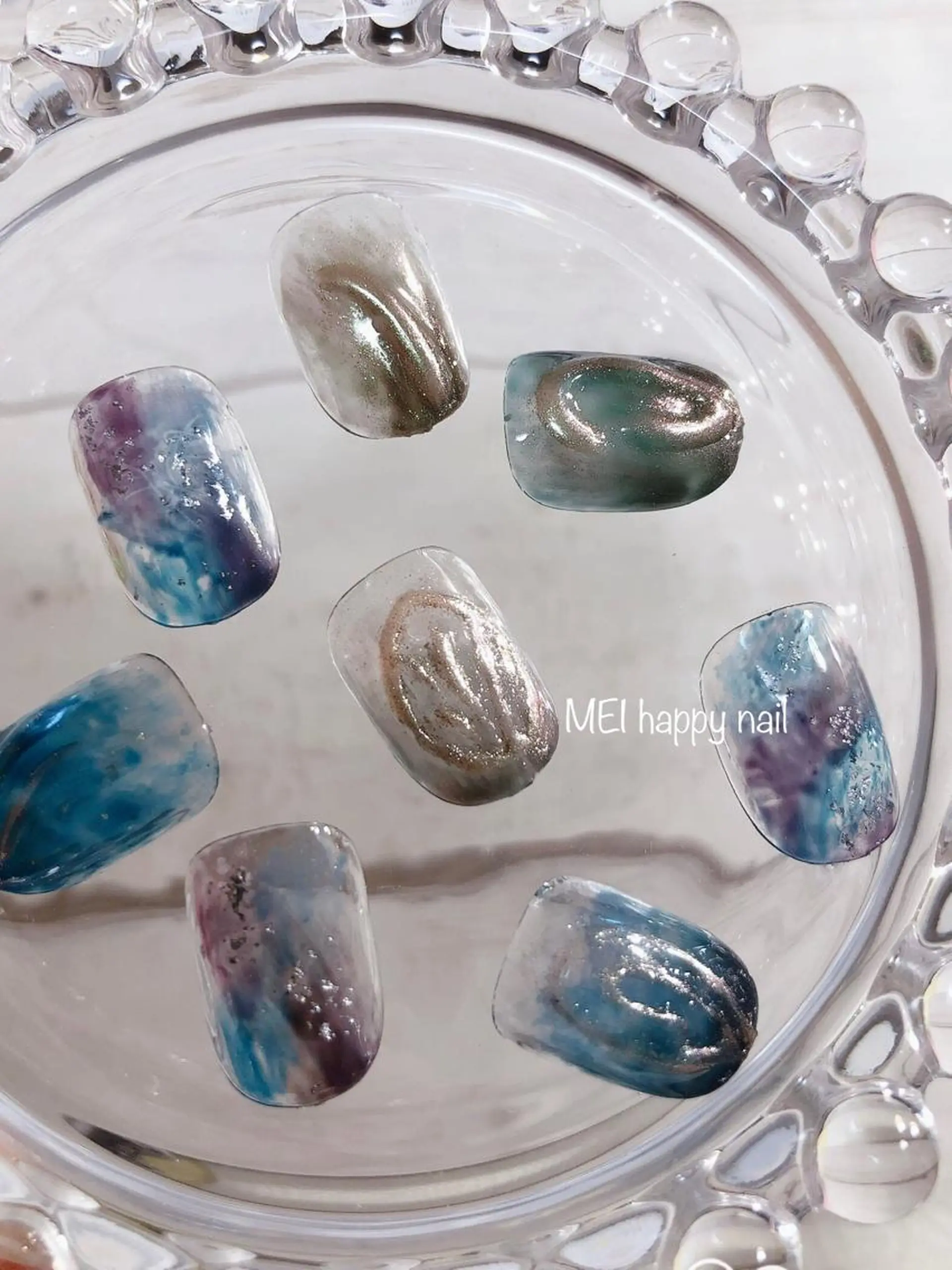 ネイル ハンドネイル 北浦和 自爪育成ケアのネイルデザイン