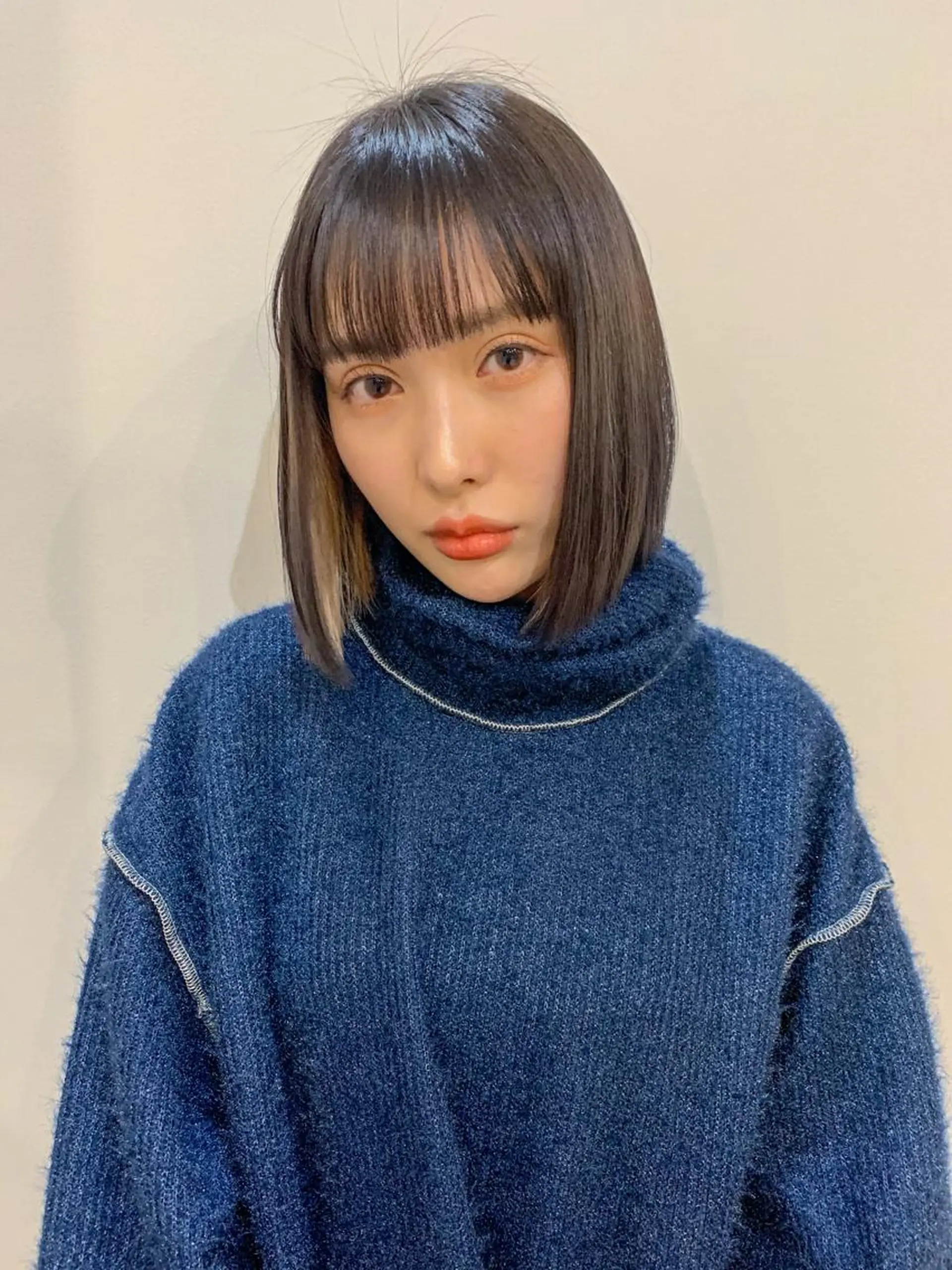 ショート パーマ カット 縮毛矯正 柔らかブラウン/顔周 りレイヤー♡ユウシのヘアスタイル