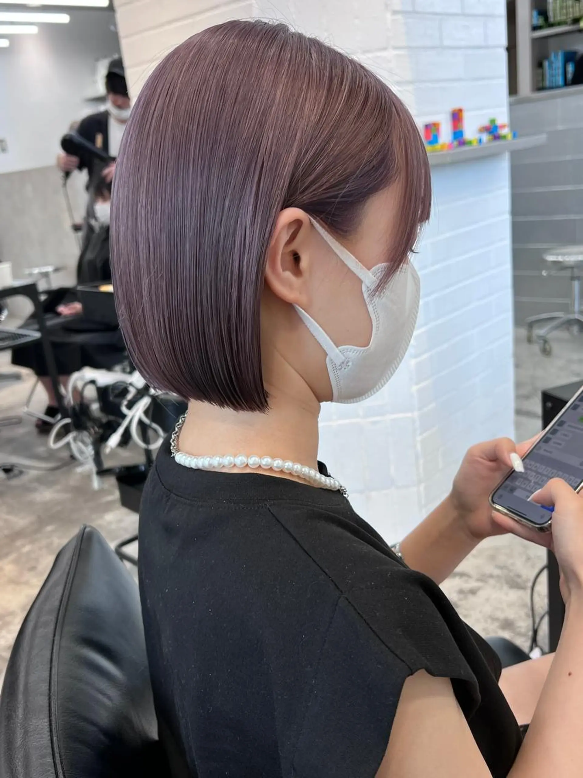 ショート カラー ヘアアレンジ アッシュ ブリーチ ラベンダーカラー ラベンダーアッシュ レイヤーカット指名 No.1💖マユカのヘアスタイル