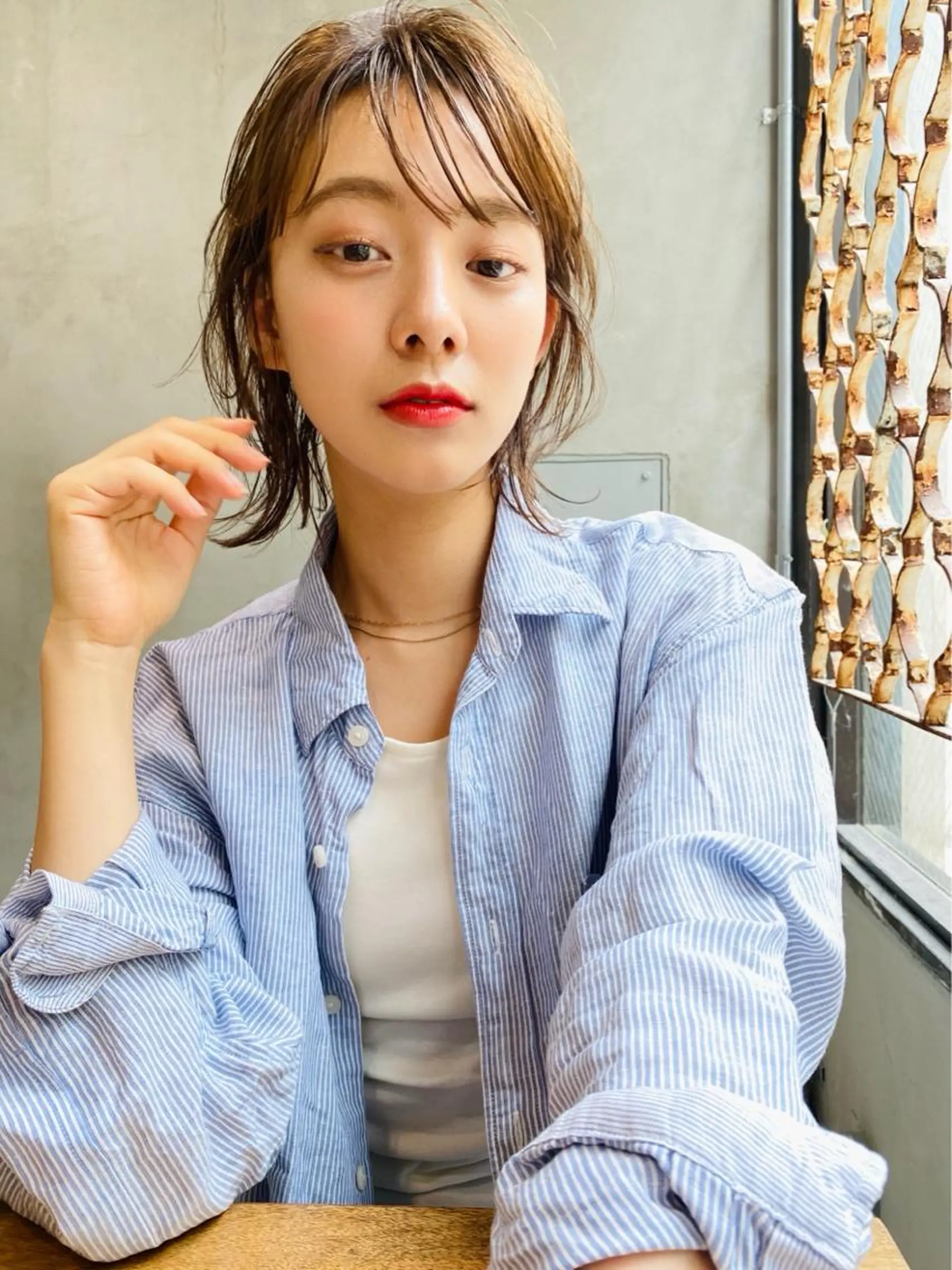 ショート くびれヘア レイヤーカット ショートヘア 小顔カット 外ハネヘア カット ヘアカラー トリートメント ヘッドスパ ヘアセット 大宮/山口 竣也のヘアスタイル