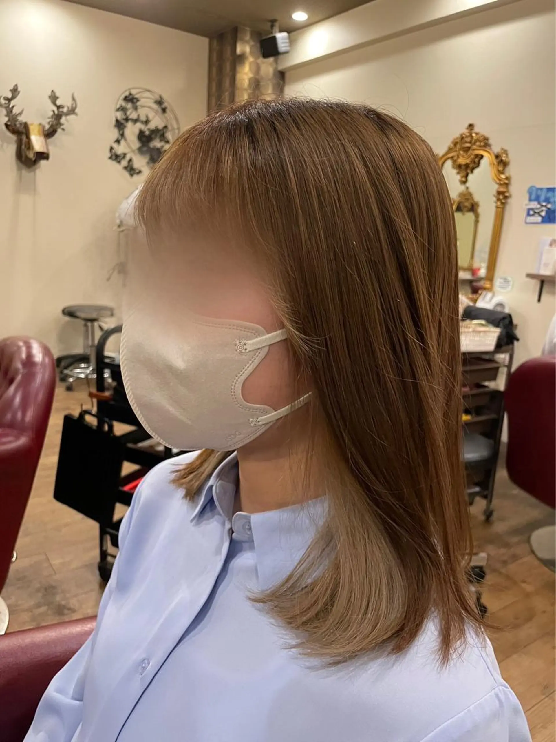 カラー ベージュカラー ブリーチ ガレットウメダ所属・中村 珠梨のヘアスタイル