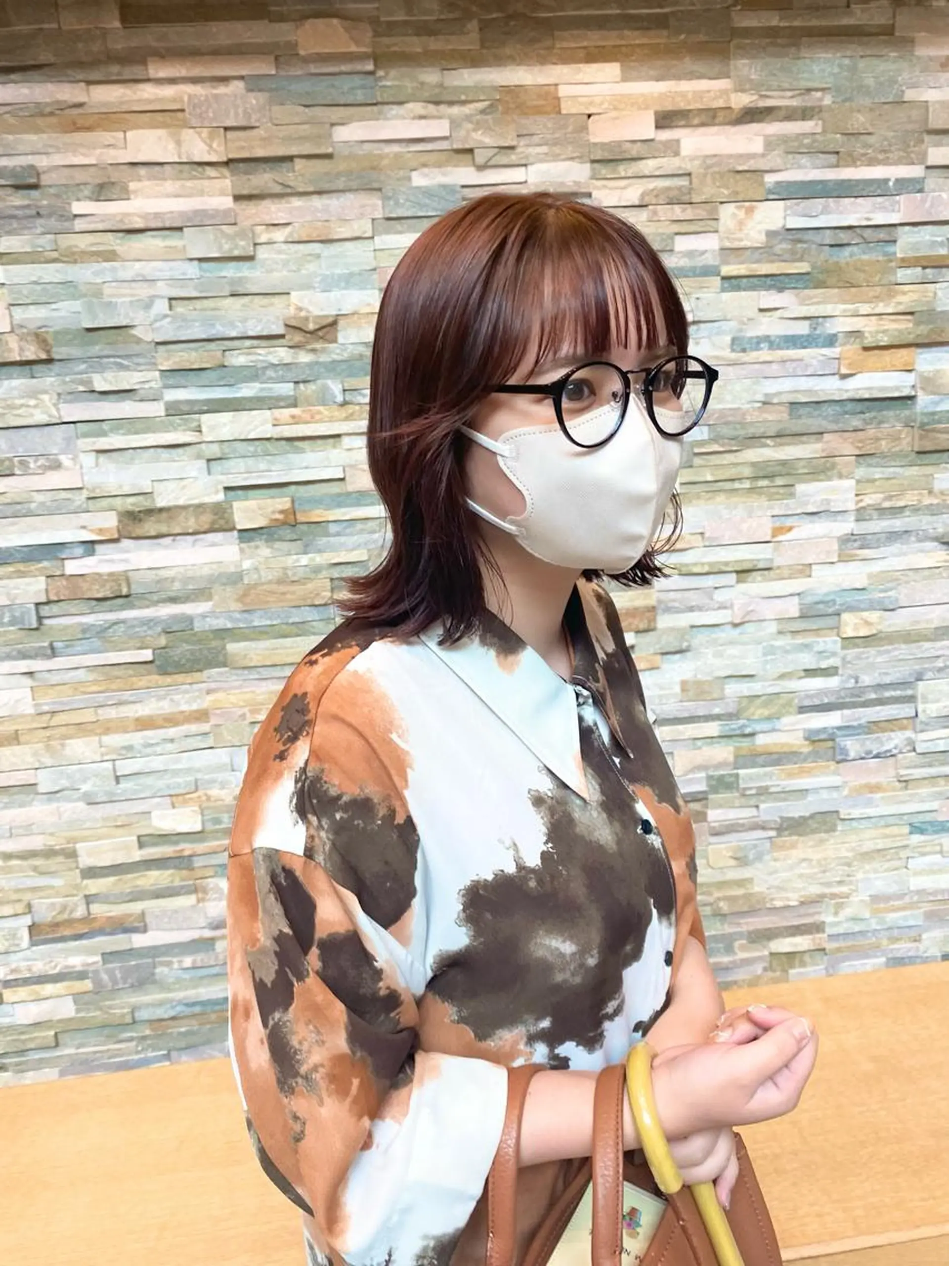 ミディアム 髪と音処 マトぺ所属・デザインカラー/ボブ ブリーチカラー/ユリのヘアスタイル