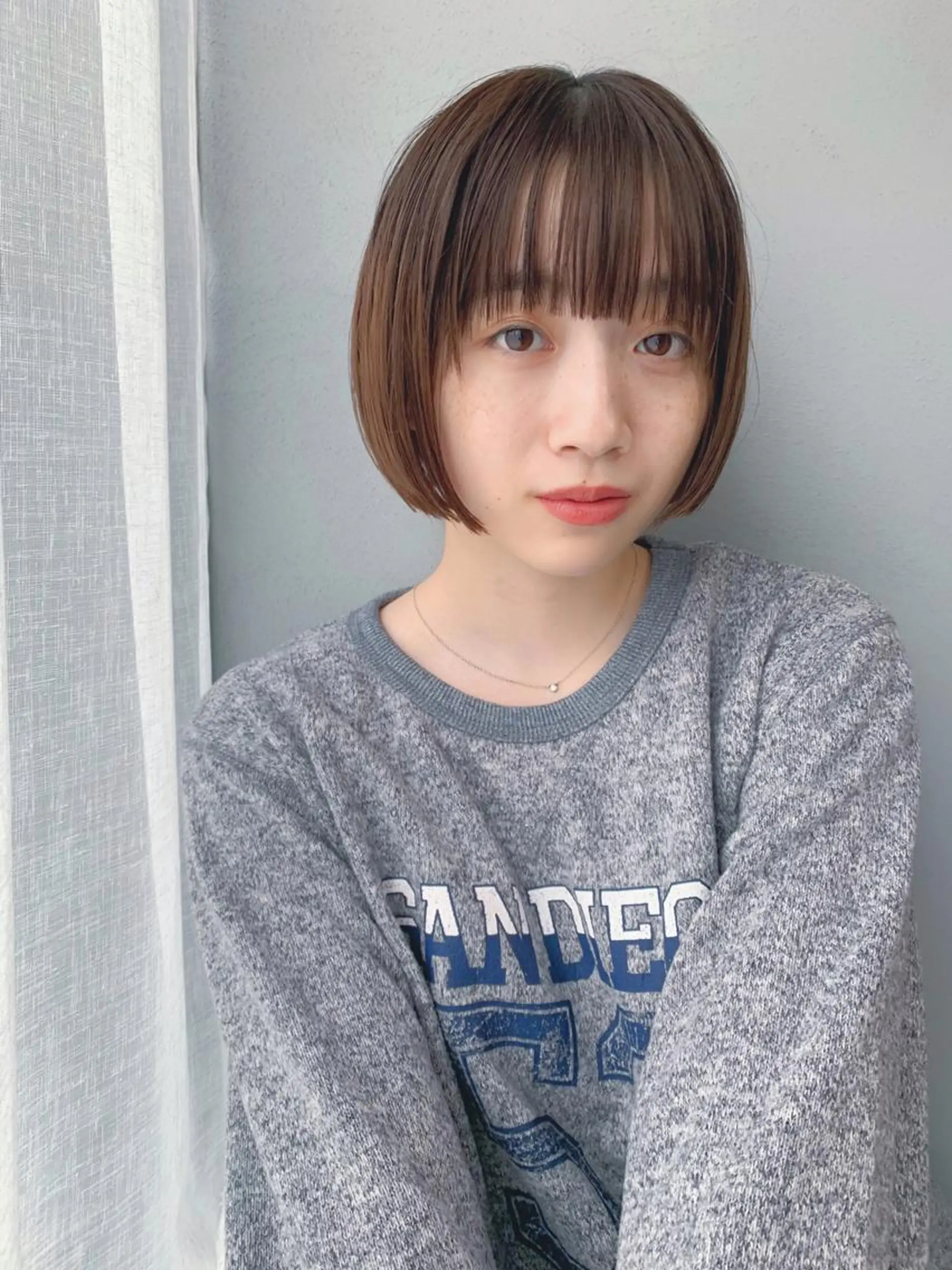 ショート カラー ボブパーマコテ巻き風 パーマNo1深江秀平のヘアスタイル