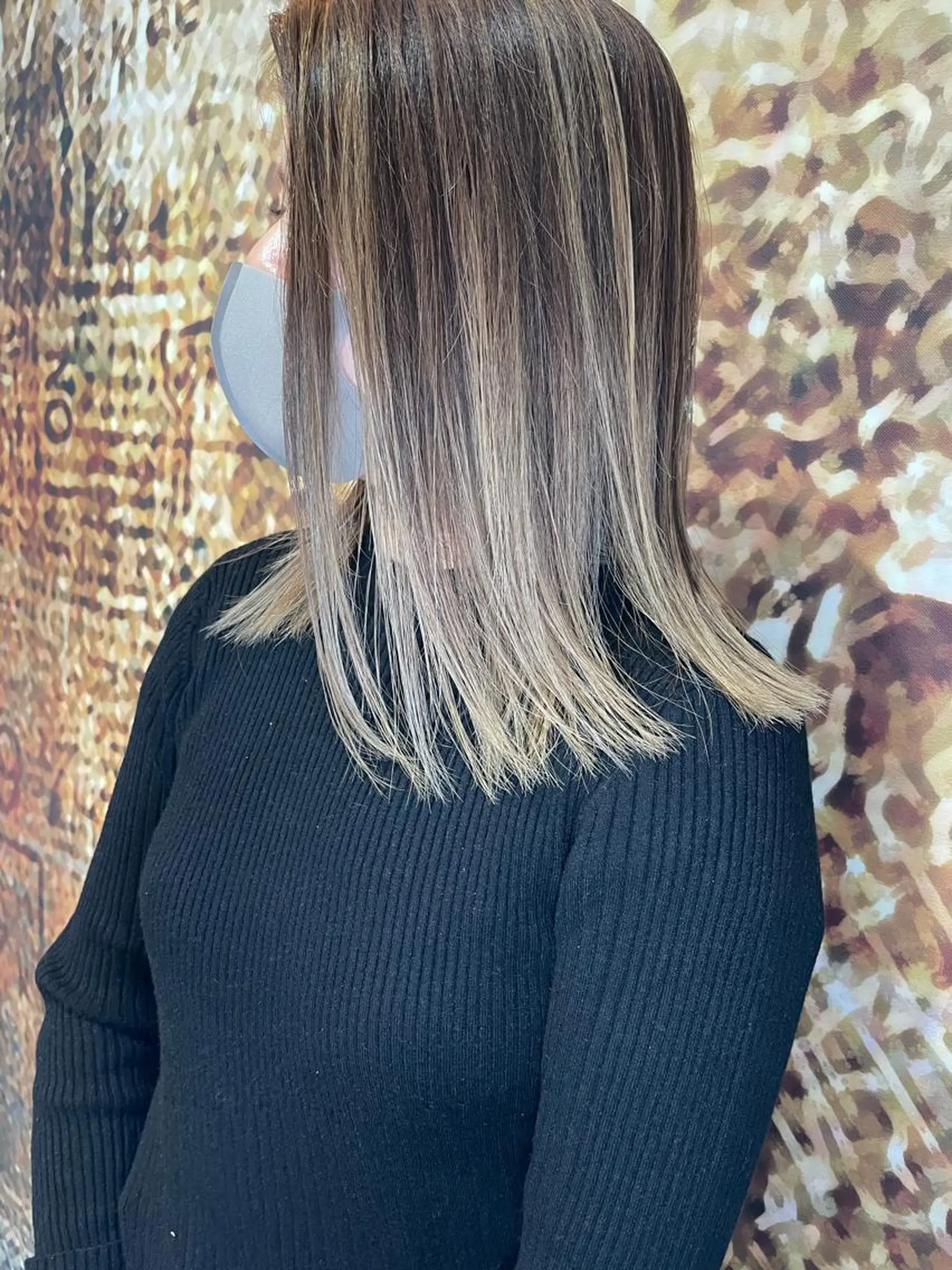 ミディアム カラー バレイヤージュ グラデーションカラー レイヤーカット ヘアカラー レイヤーカット匠 イソザキノリユキのヘアスタイル