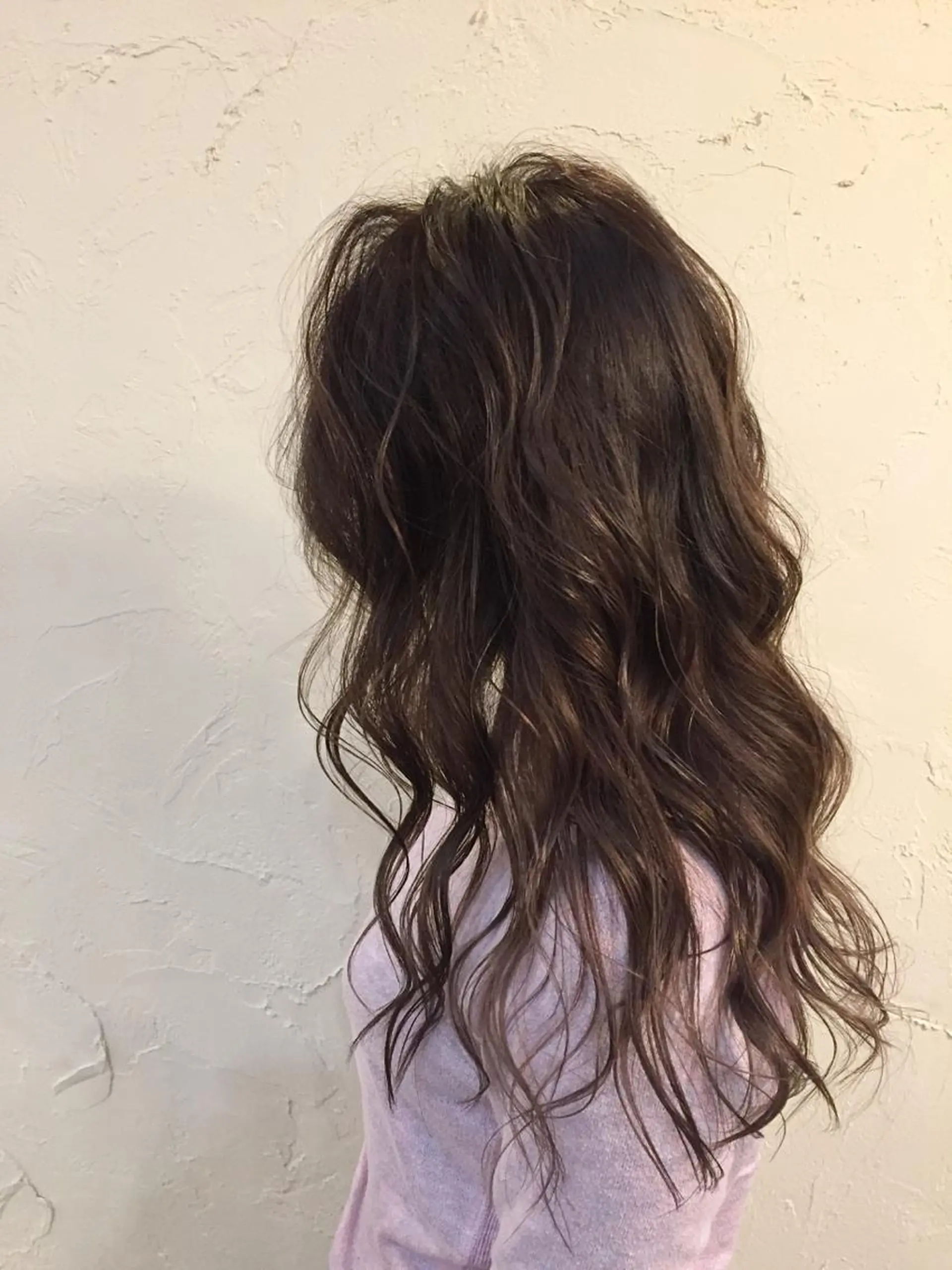 ロング カラー カット ヘアカラー 韓国レイヤー外国人風 透明感カラー髪質改善のヘアスタイル