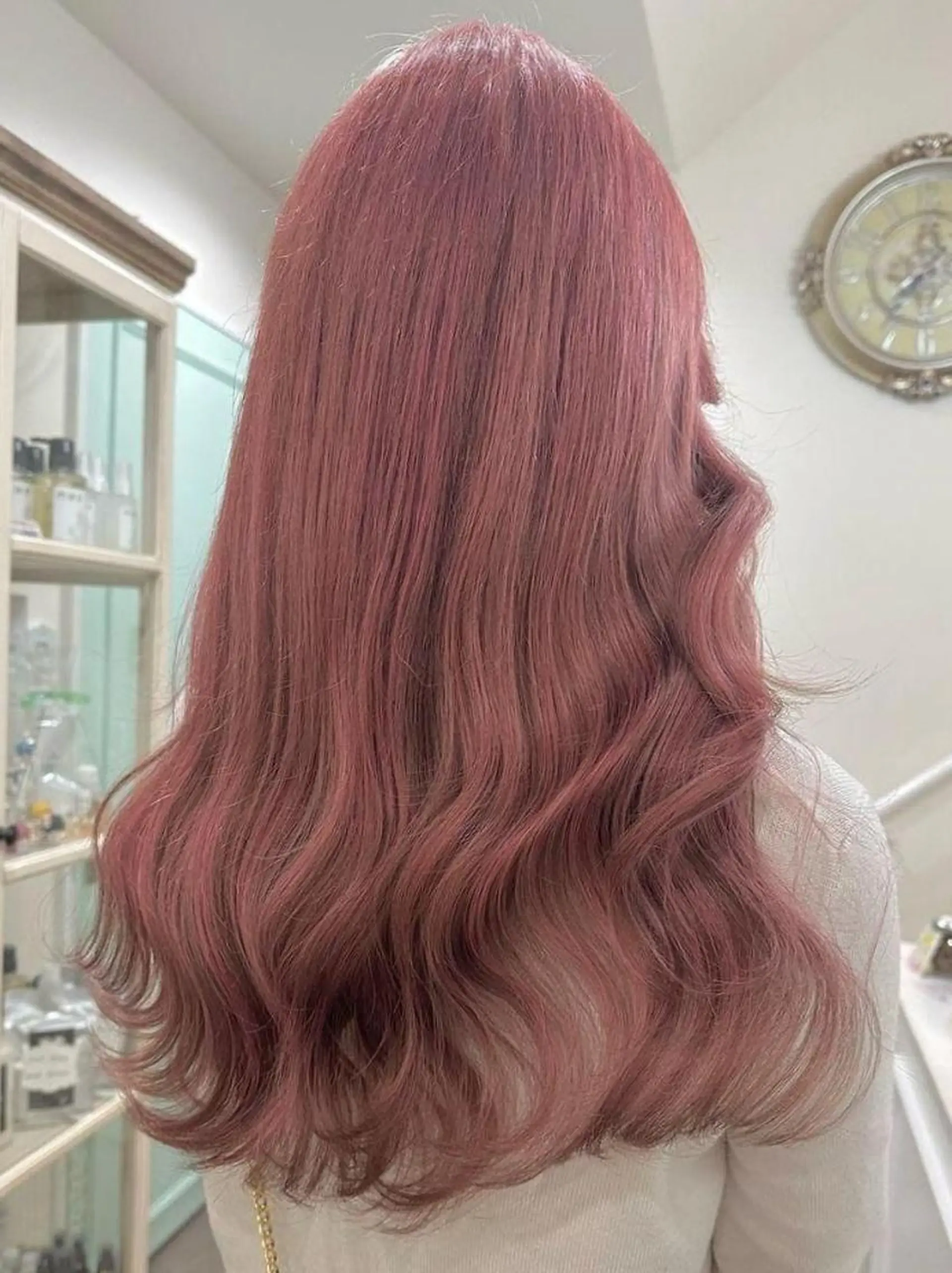 ロング カラー ブリーチ ブラウンカラー インナーカラー ピンクカラー ORIKA 美容室のヘアスタイル