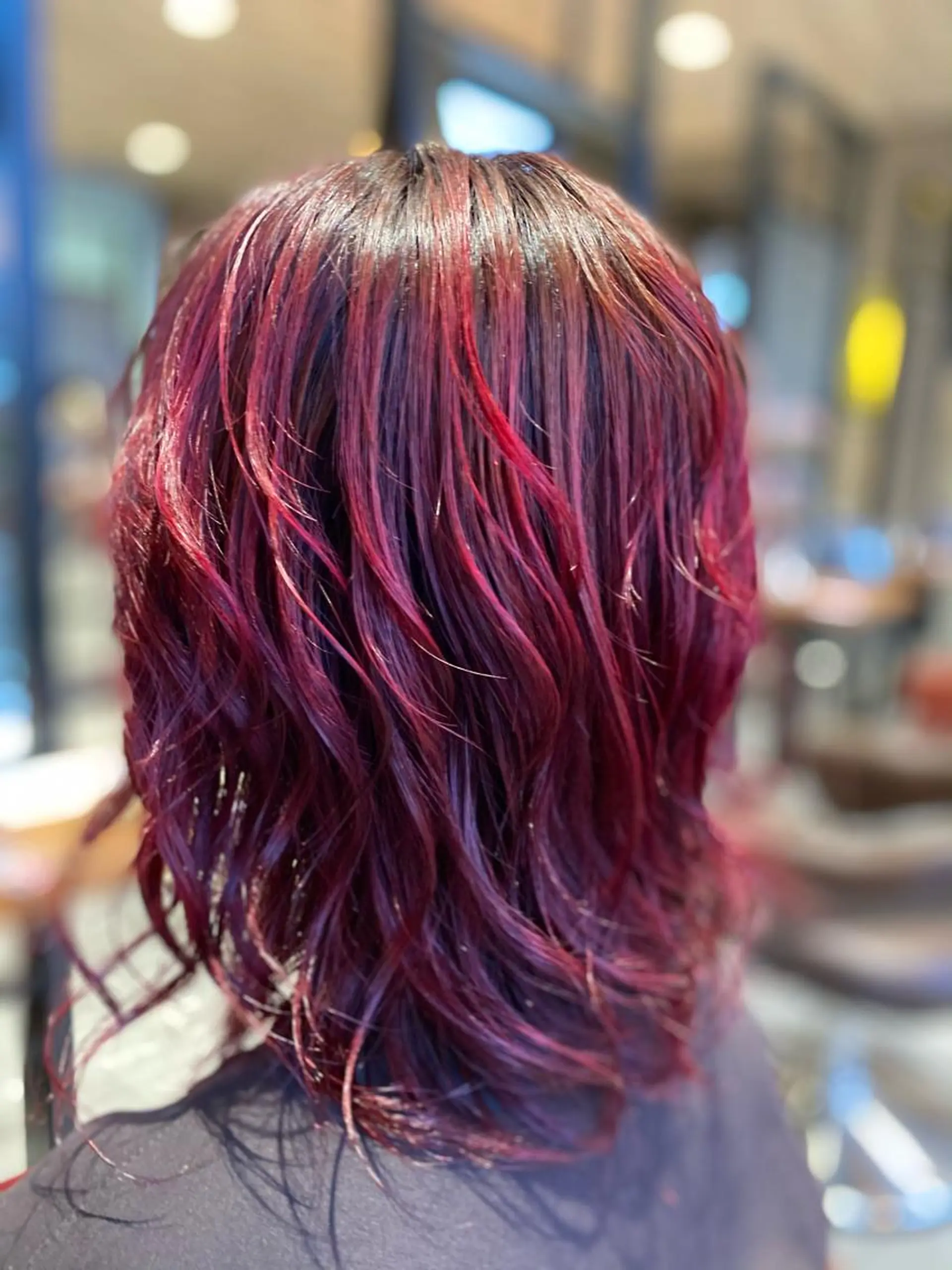 ミディアム カラー パーマ Kobayashi ハイライト/ショートのヘアスタイル