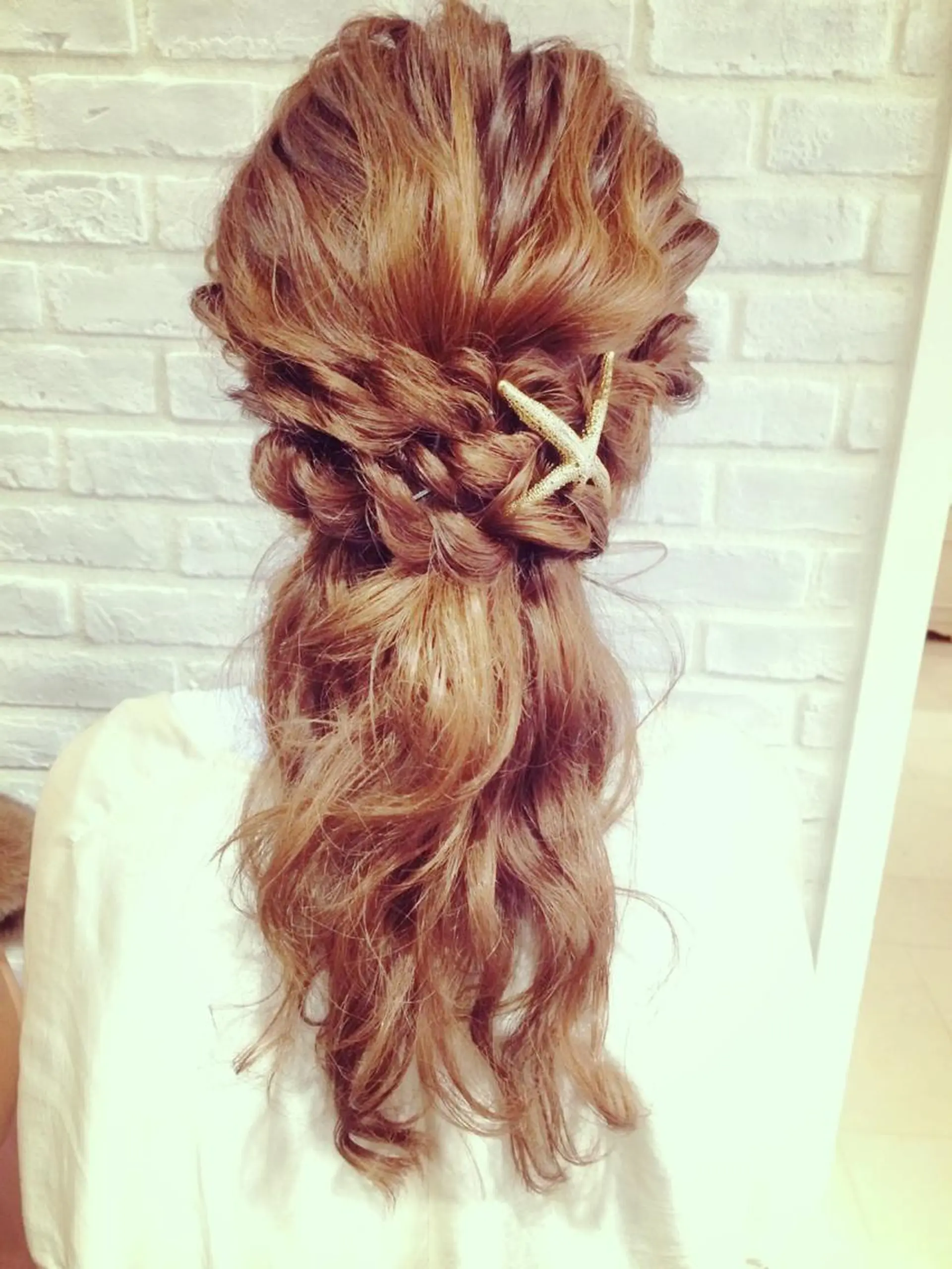 ミディアム セミロング ロング カラー パーマ ヘアアレンジ 結婚式・ブライダル la fith所属・rico_by ヘアとアイブロウのヘアスタイル